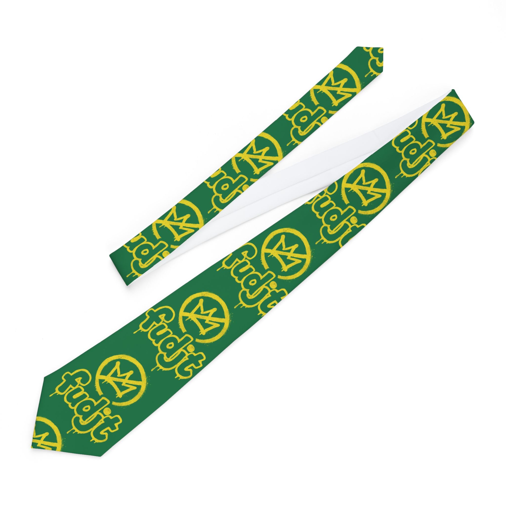 Dark Green BOLD Golden fudjt No Kings Necktie