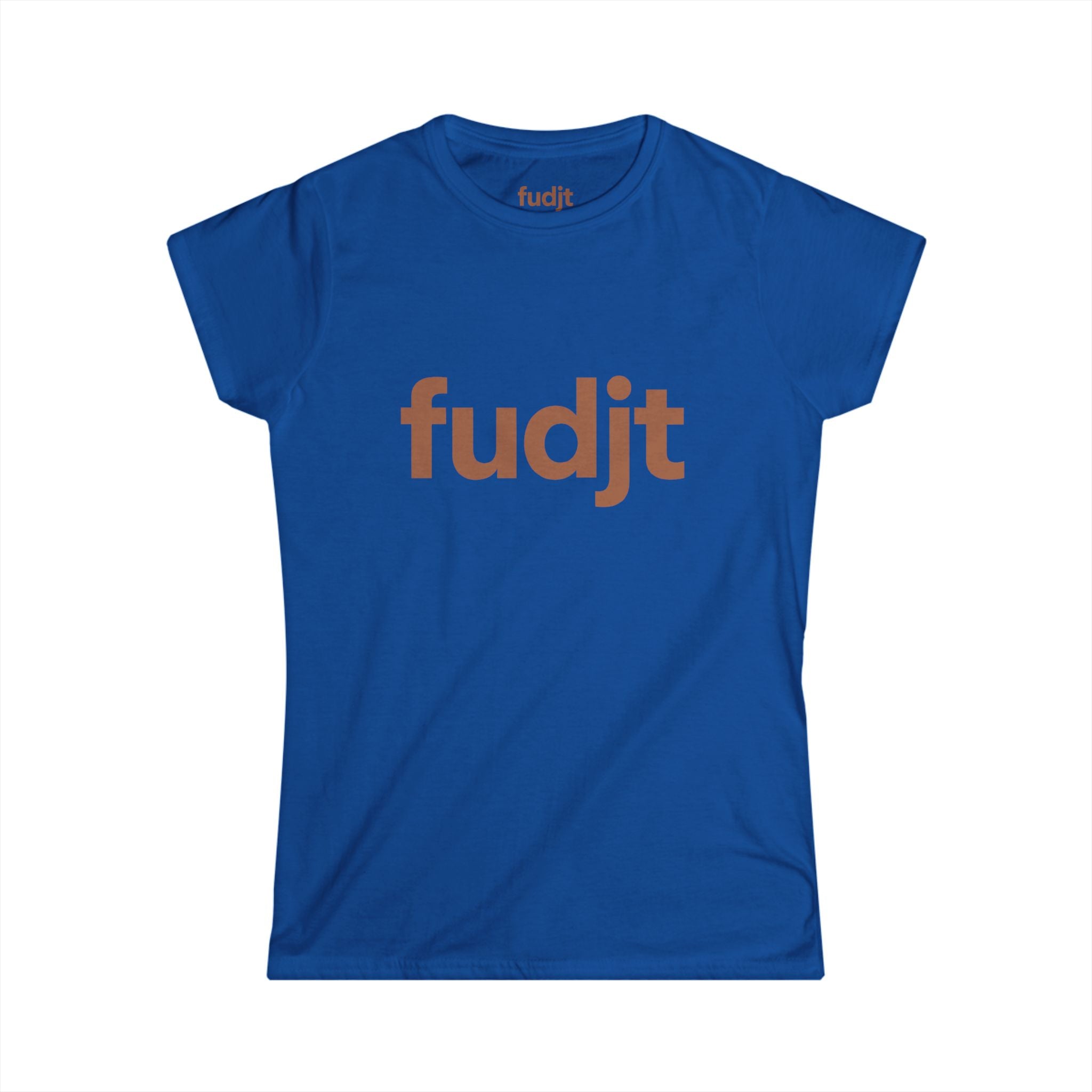 Women's Brown fudjt logo Comfy Stylie Tee | 12 Colors