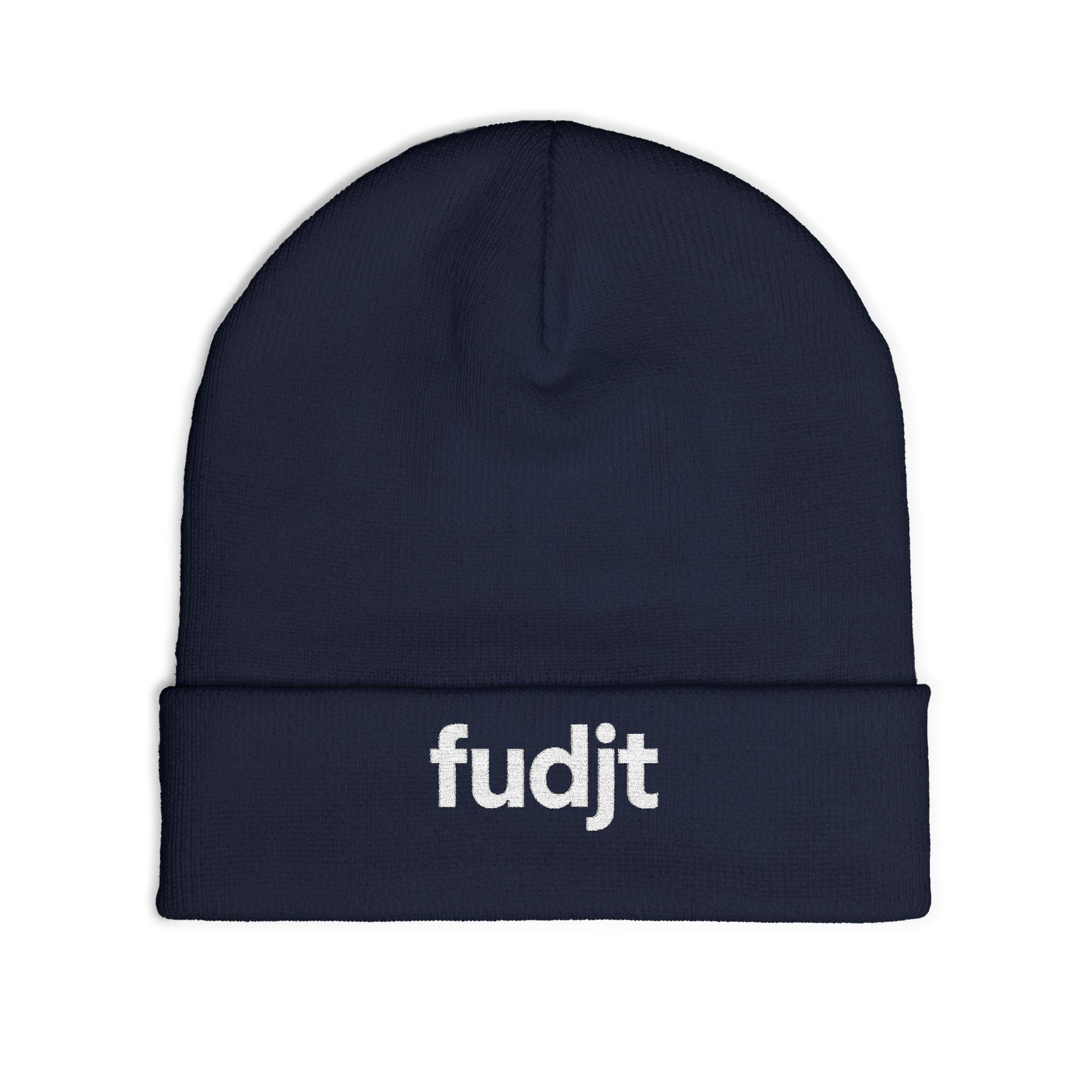 Stylish & Cozy fudjt Knit Beanie | White Embroidery | 5 Colors