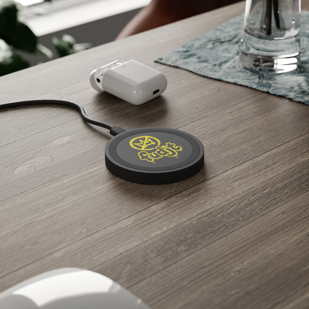 Golden fudjt No Kings Wireless Charging Pad for Android & iPhone