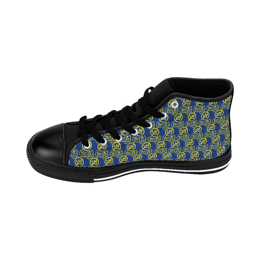 Dark Blue Golden fudjt No Kings Street Style Sneakers | Men & Boys 1 High Top