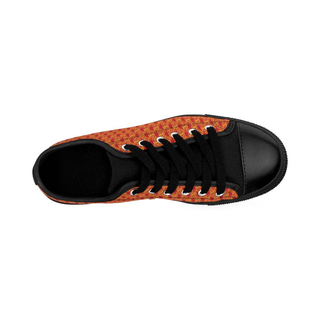 Dark Red Golden fudjt No Kings Street Style Sneakers | Men & Boys All Over .5 Low Top
