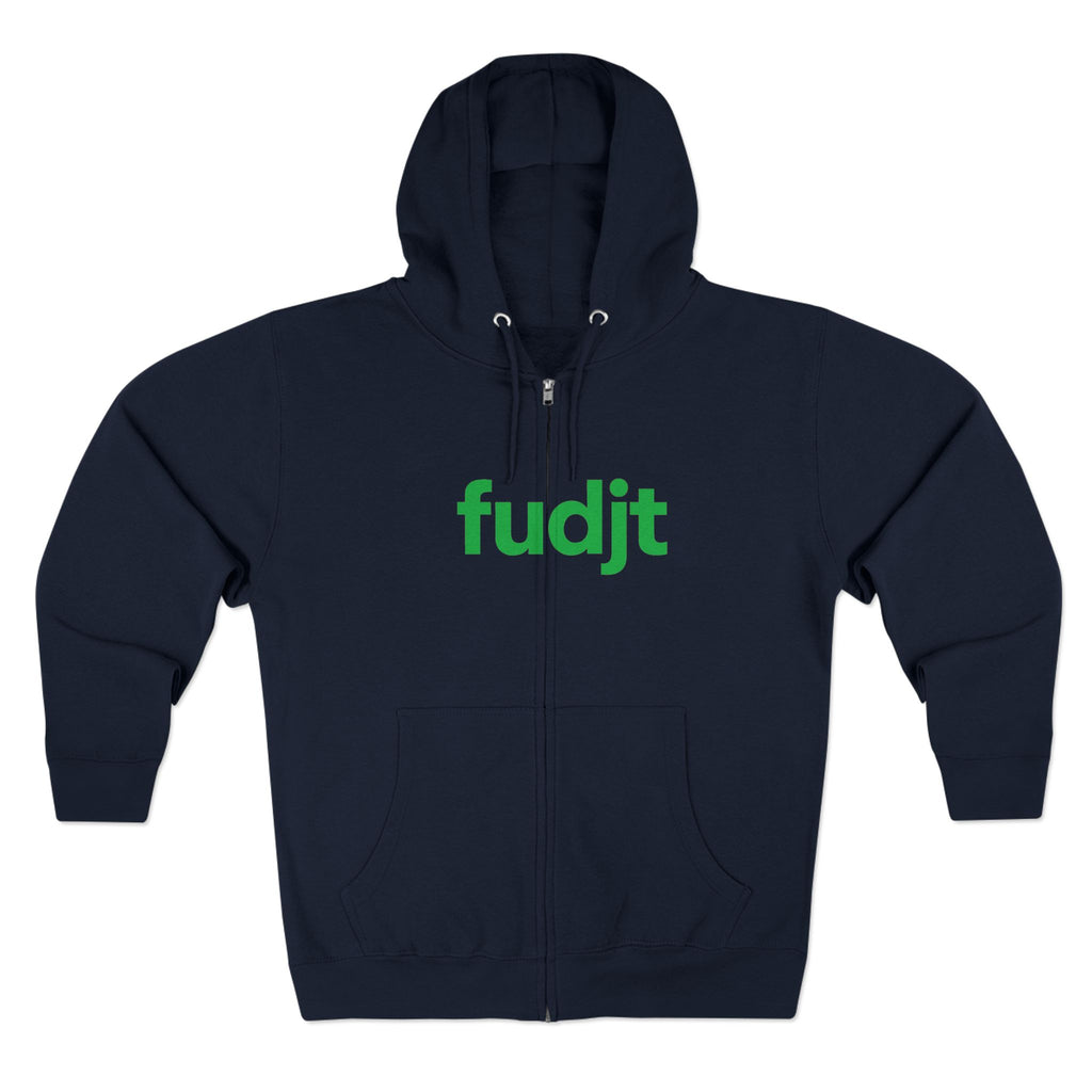 Zip Hoodie with Green fudjt Design | Cozy Everyday Comfort | 8 Colors
