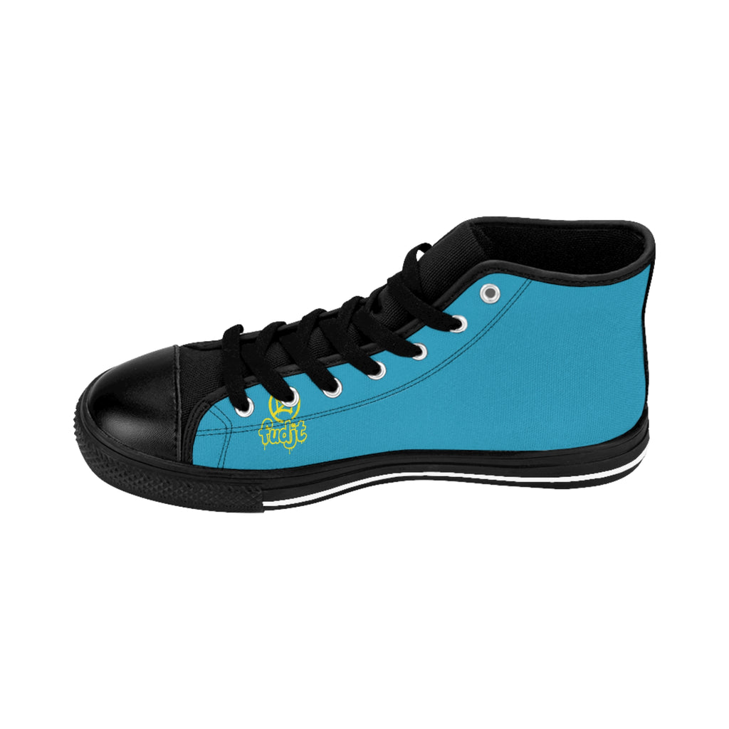 Turquoise Golden fudjt No Kings Street Style Sneakers | Men & Boys 3.75 High Top