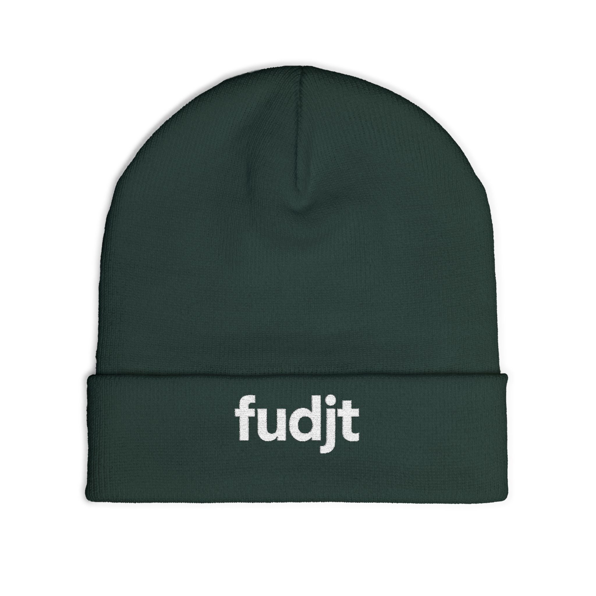 Stylish & Cozy fudjt Knit Beanie | White Embroidery | 5 Colors