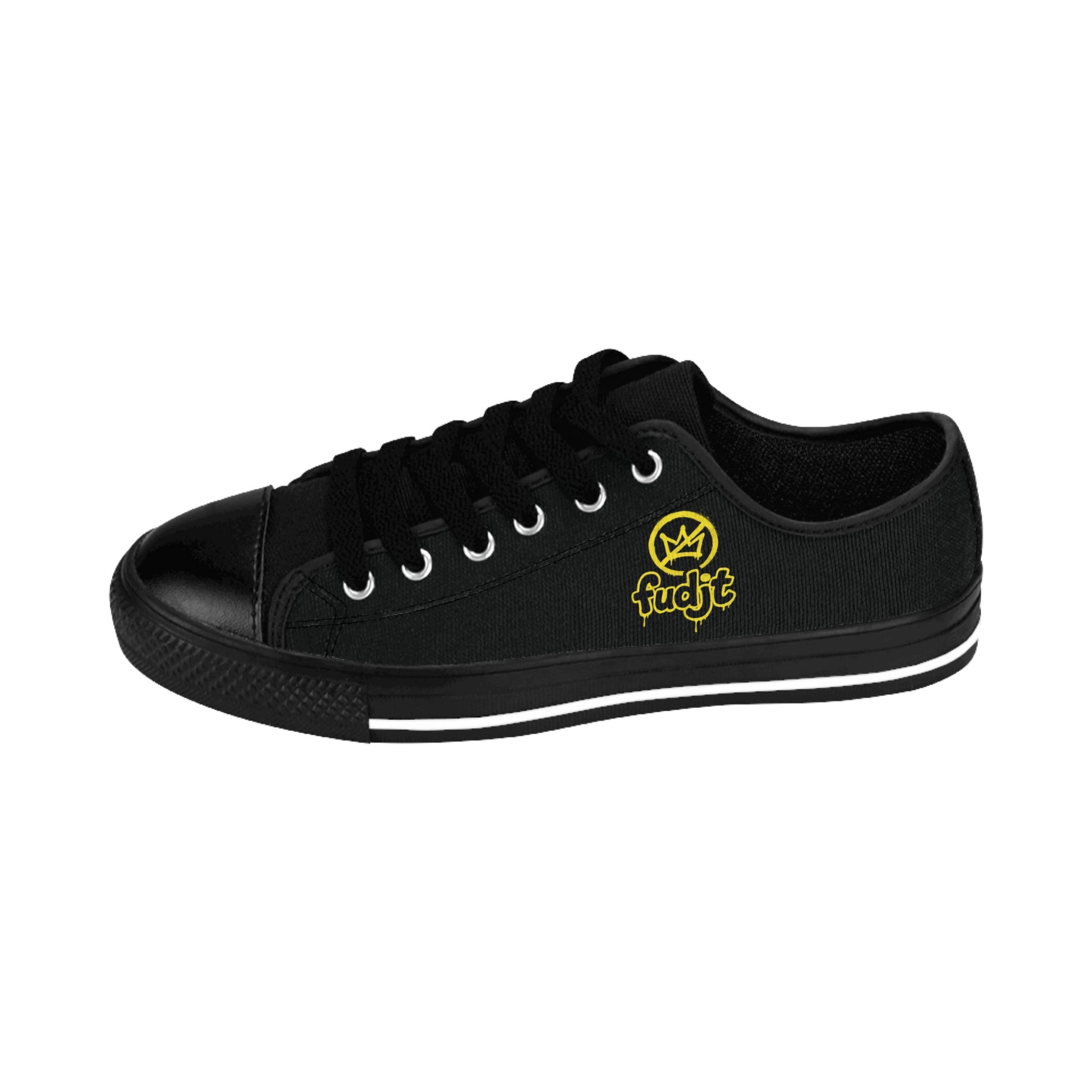 Black Golden fudjt No Kings Street Style Sneakers | Women & Girls 1.5 Low Top