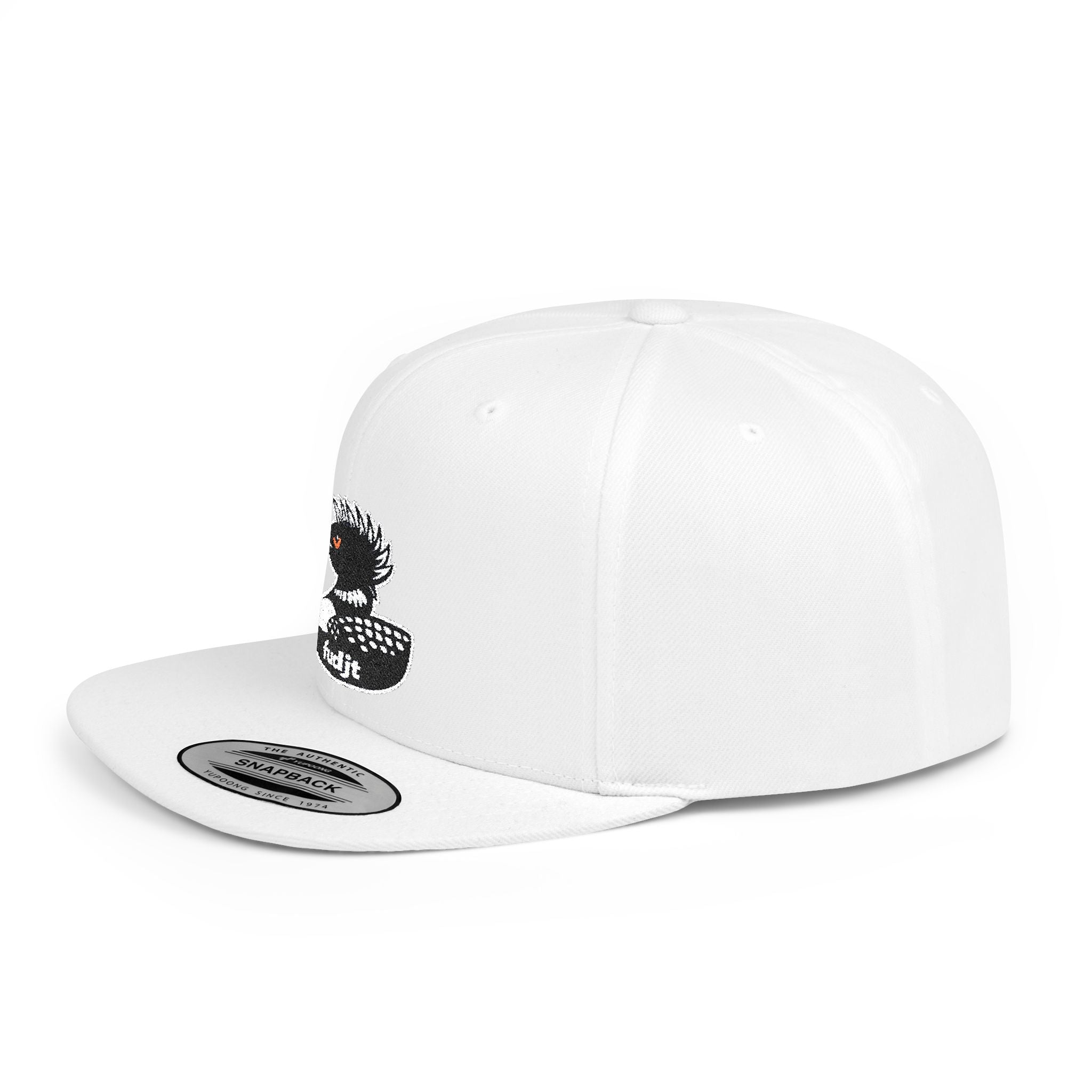 fudjt Flat Bill Snapback Hat | Rebel Loon Decoy Embroidery | 15 Colors