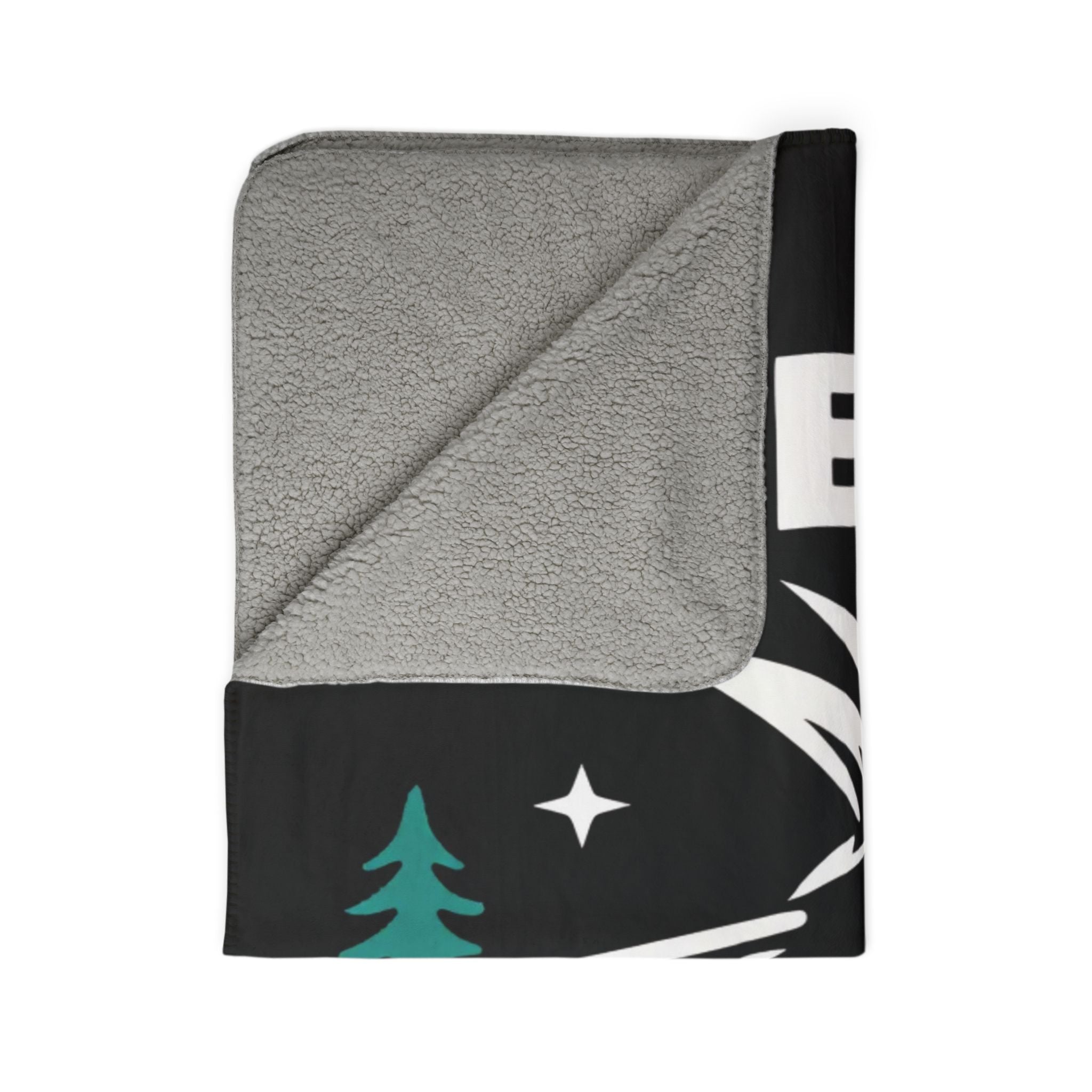 Rebel Loon fudjt Fleece Blanket — Retro Loon Nature Sherpa Throw | 2 Colors, 2 Sizes