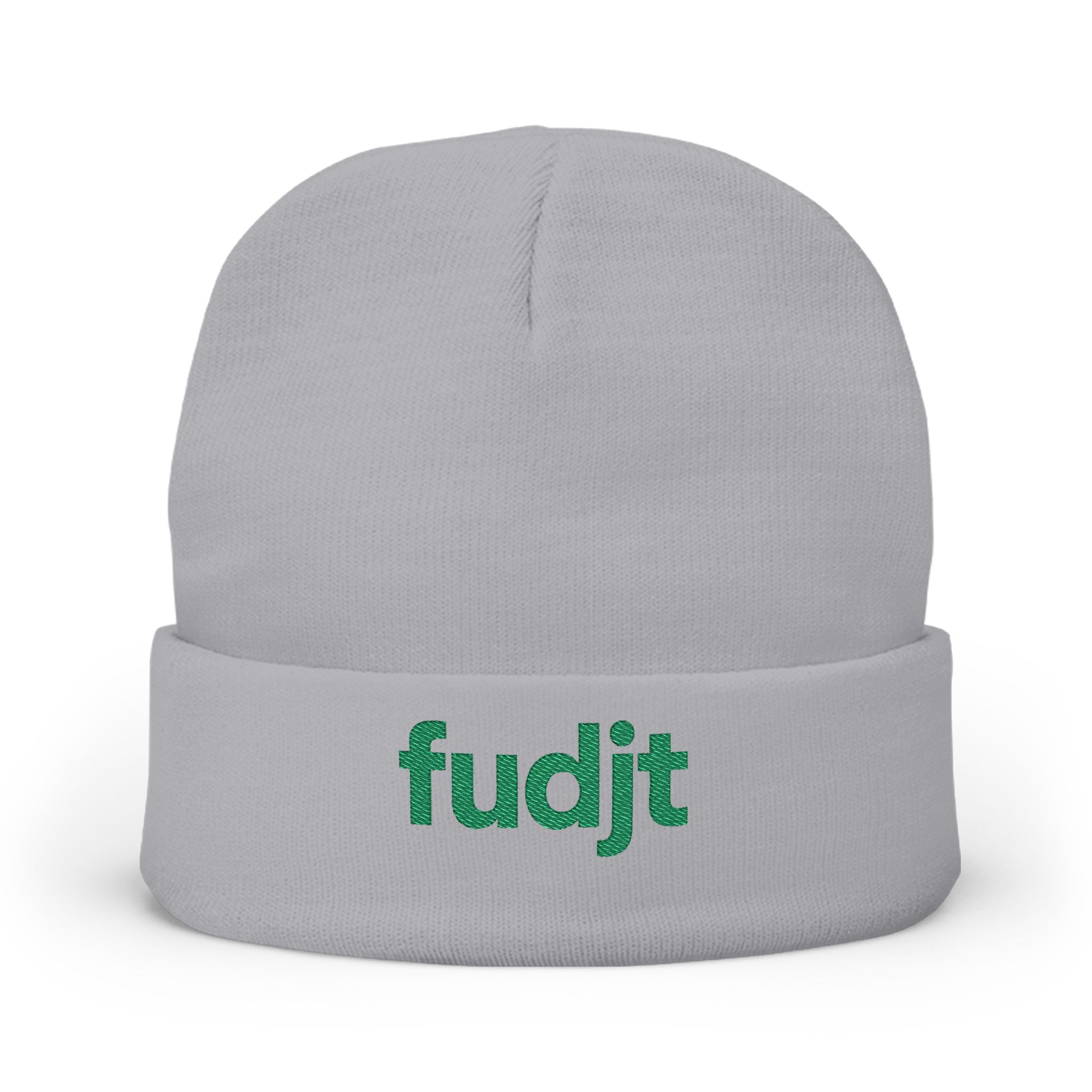 Stylish & Cozy fudjt Knit Beanie | Green Embroidery | 5 Colors