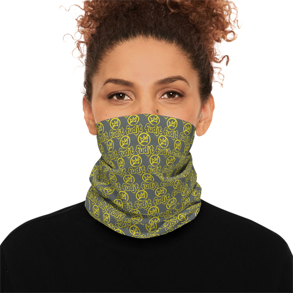 Dark Gray Golden fudjt No Kings 1.25 Neck Gaiter