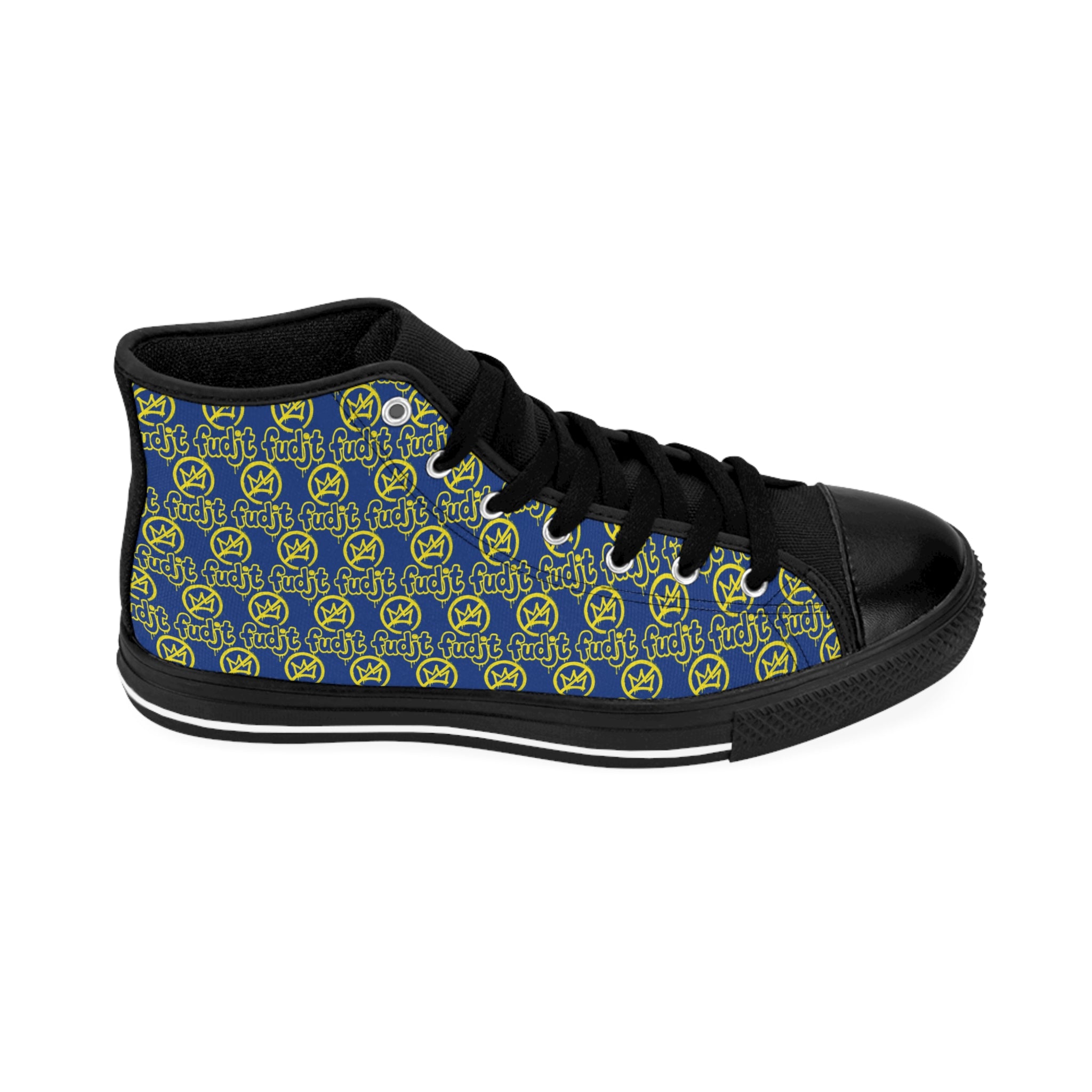 Dark Blue Golden fudjt No Kings Street Style Sneakers | Women & Girls 1 High Top
