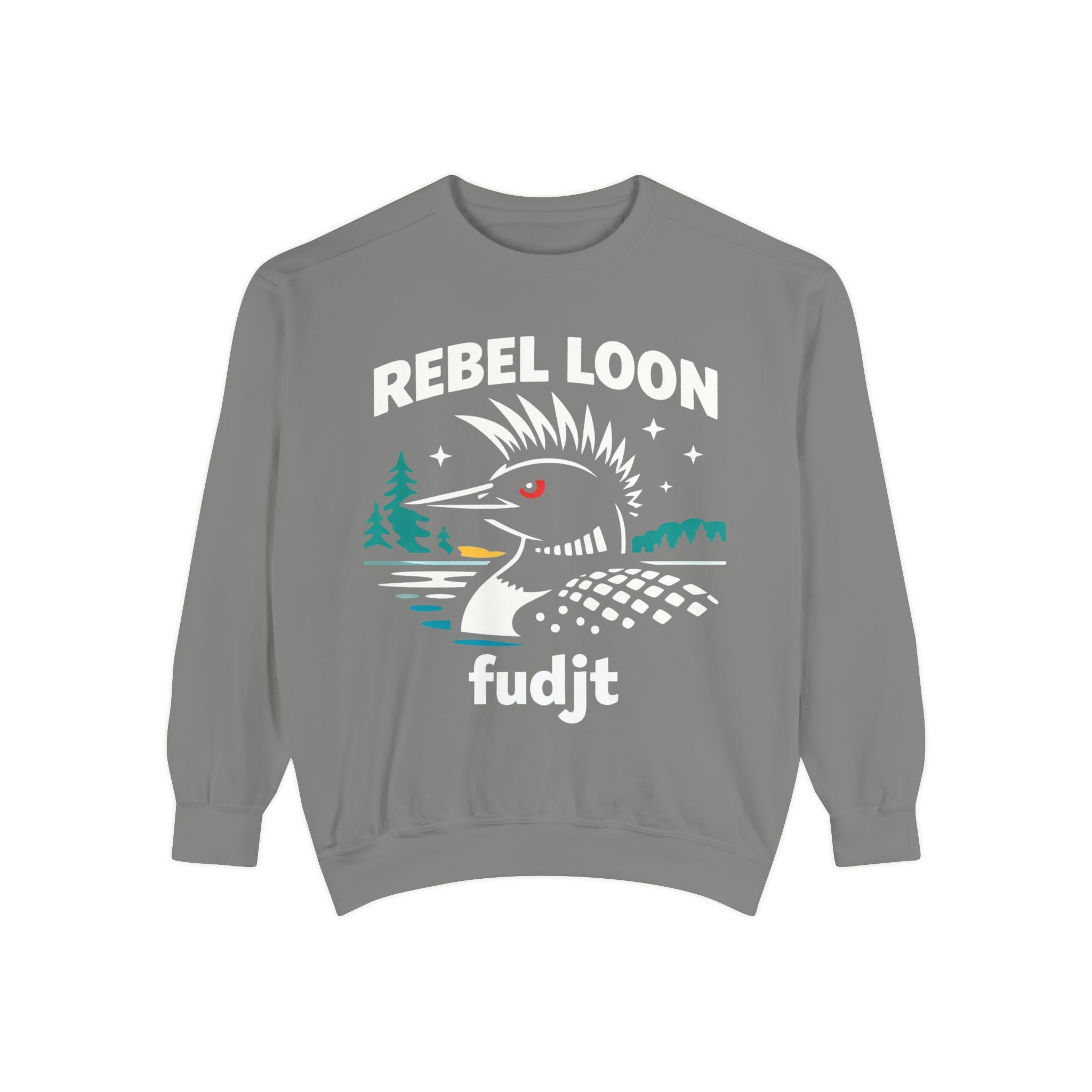 Rebel Loon fudjt Retro Wildlife Crewneck, Bold Pink Drip Backside | 14 Colors