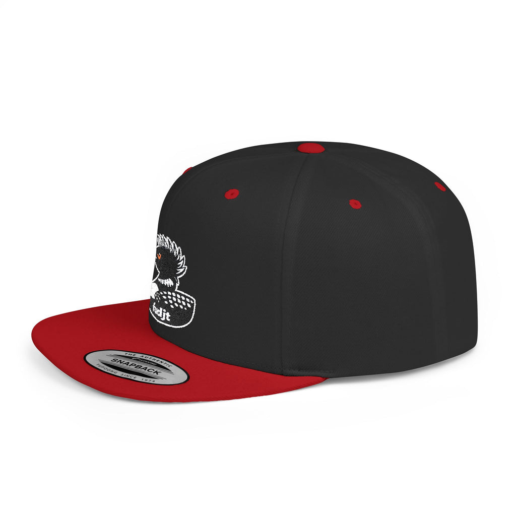 fudjt Flat Bill Snapback Hat | Rebel Loon Decoy Embroidery | 15 Colors