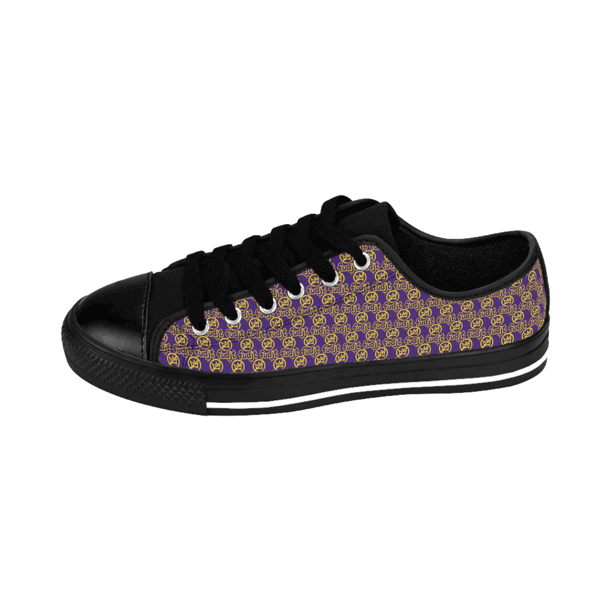 Purple Golden fudjt No Kings Street Style Sneakers | Women & Girls All Over .5 Low Top