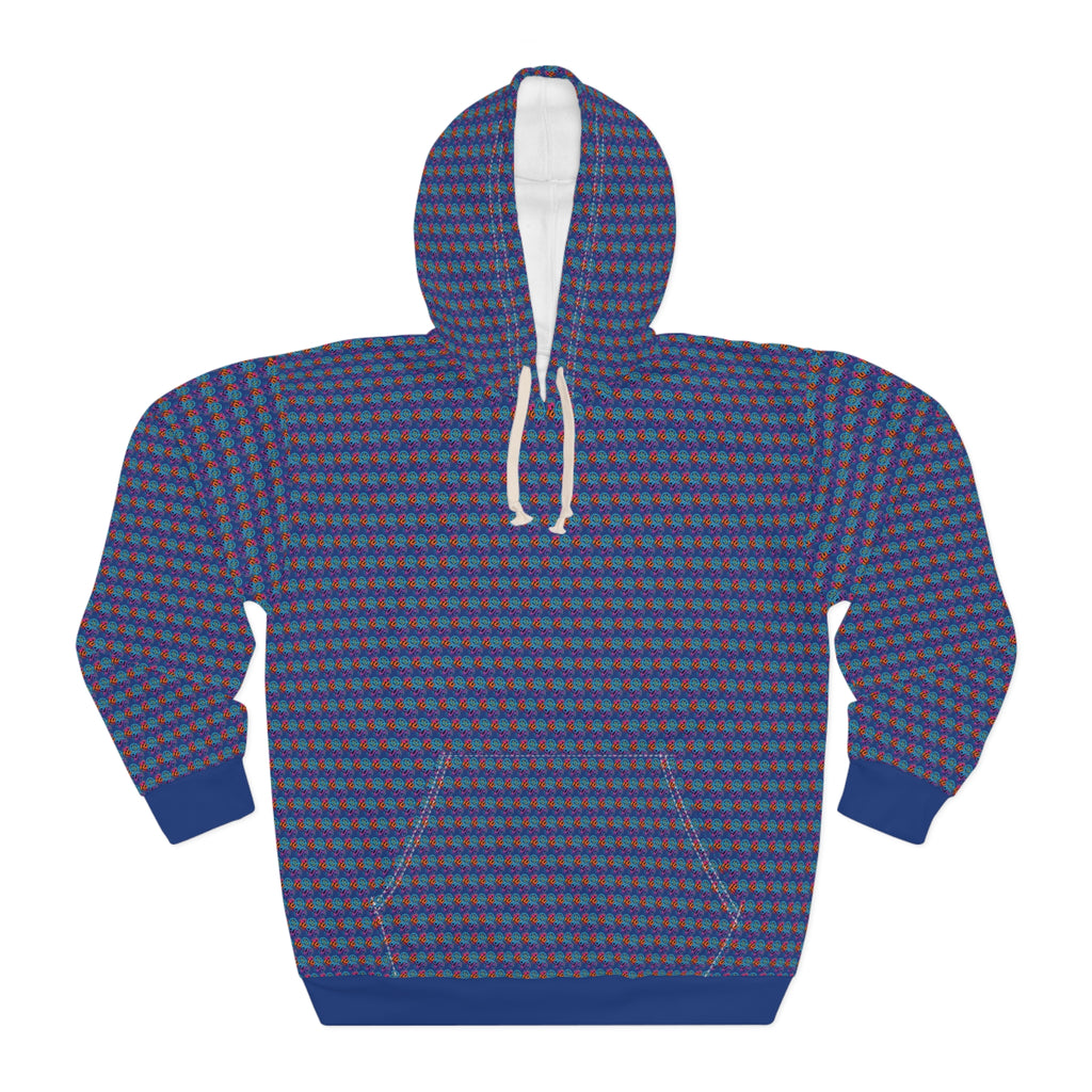 fudjt No Kings Clown Town Hoodie | All Over Dark Blue Stagger Lee 1-45