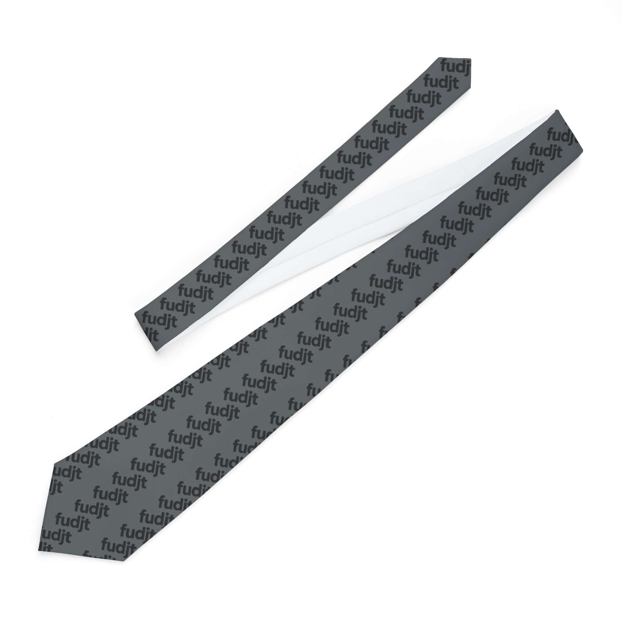 Dark Gray Black fudjt 45-50 Fine Necktie