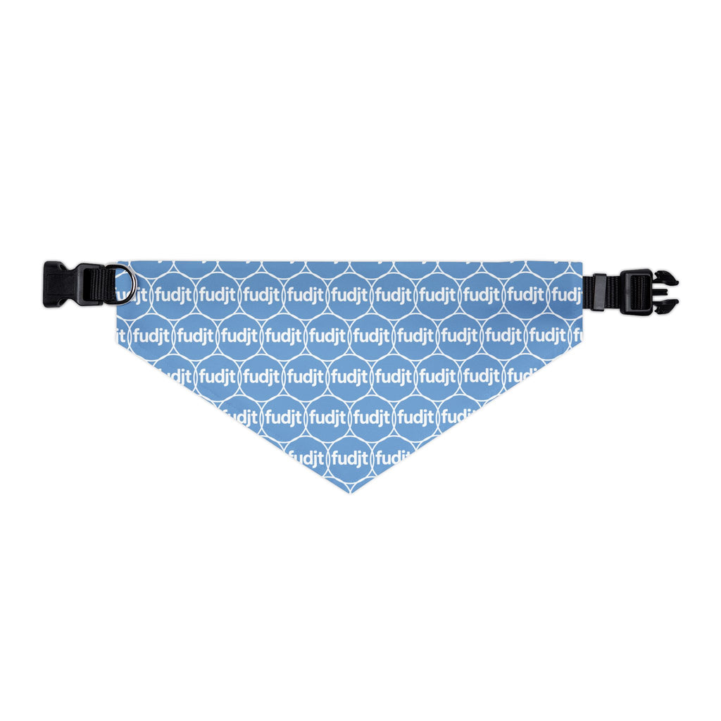 Light Blue fudjt Unbroken Chain 1.25  Bandana Collar for Dogs, Cats & More | 4 Sizes