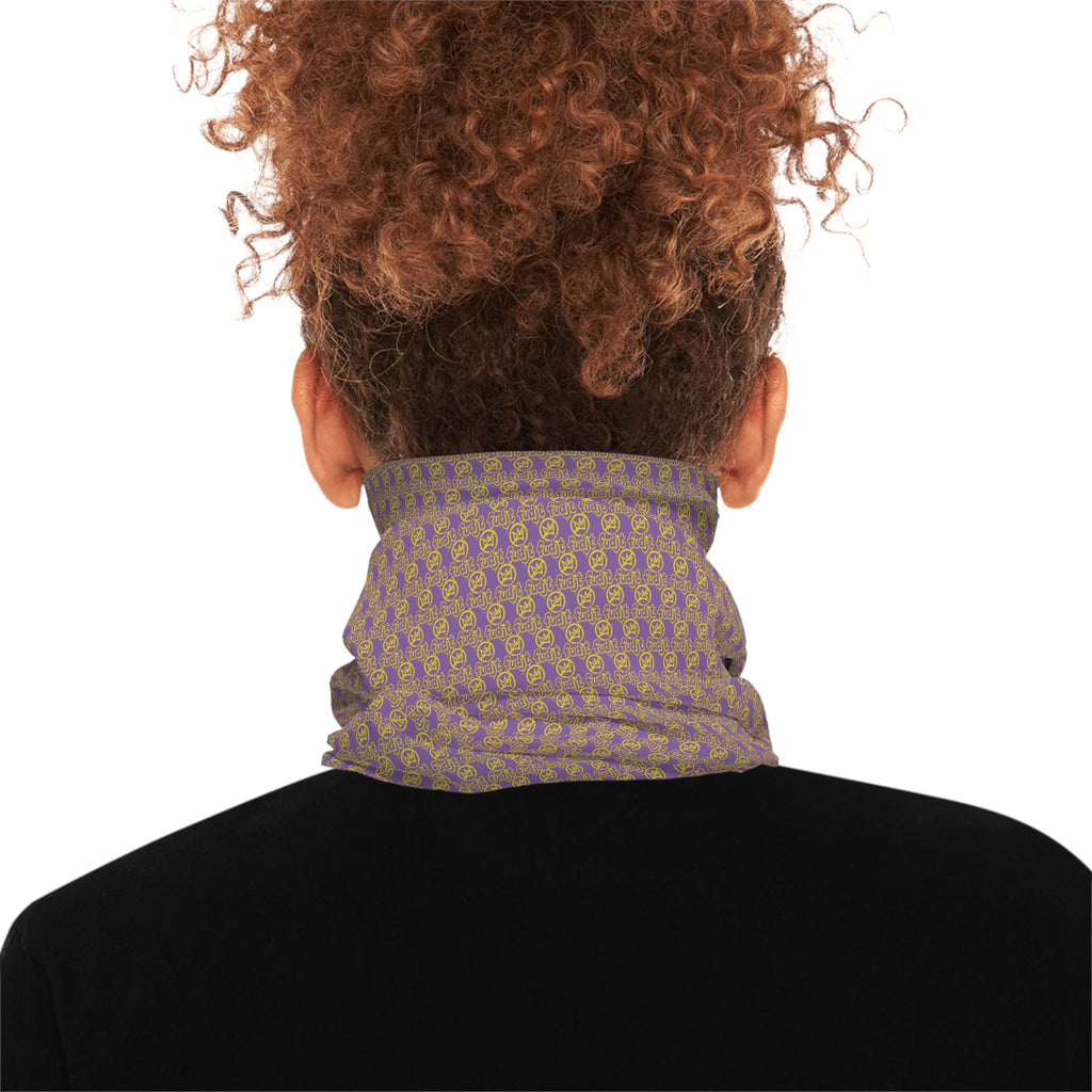 Light Purple Golden fudjt No Kings .5 Neck Gaiter