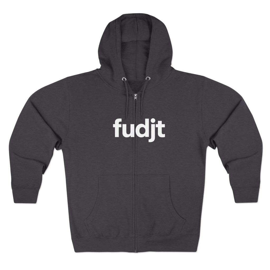 Zip Hoodie with White fudjt Design | Cozy Everyday Comfort | 7 Colors