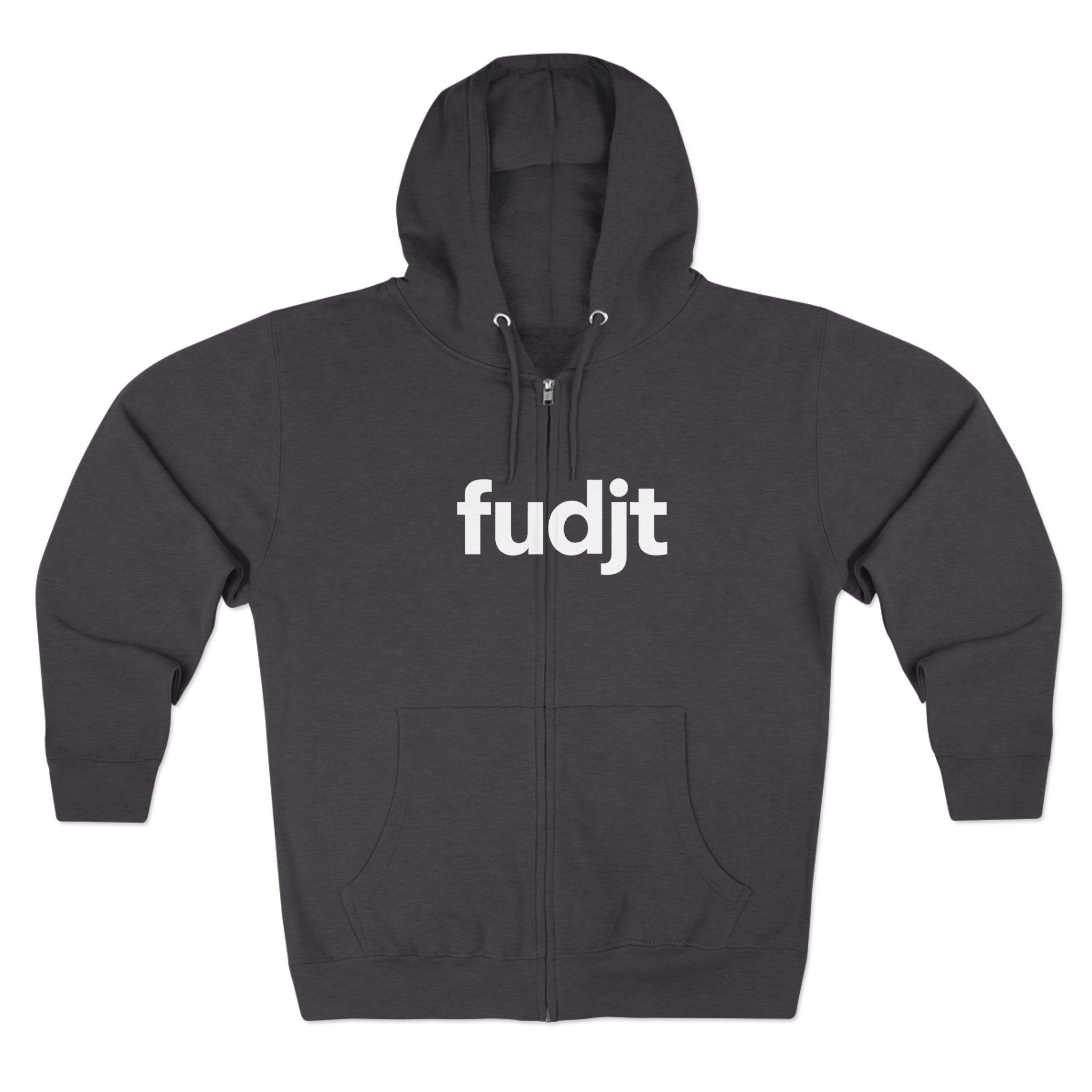 Zip Hoodie with White fudjt Design | Cozy Everyday Comfort | 7 Colors