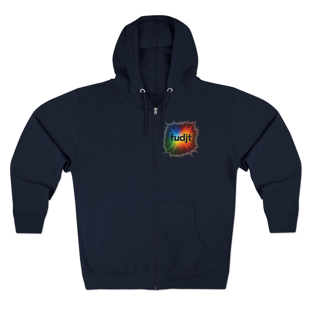 fudjt Burst of Empowerment Zip Hoodie | Front & Back Graphic | 8 Colors