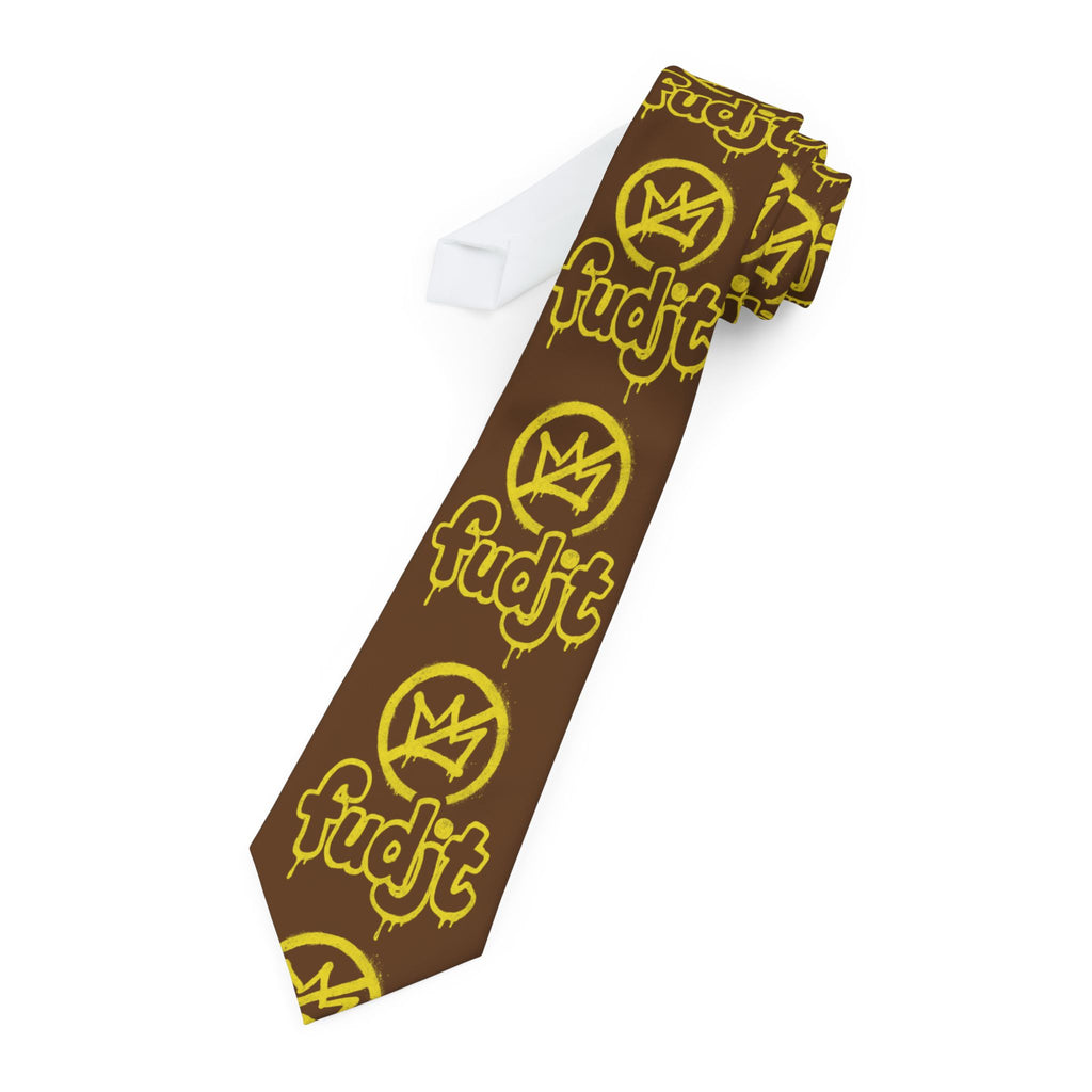 Brown BOLD Golden fudjt No Kings Necktie