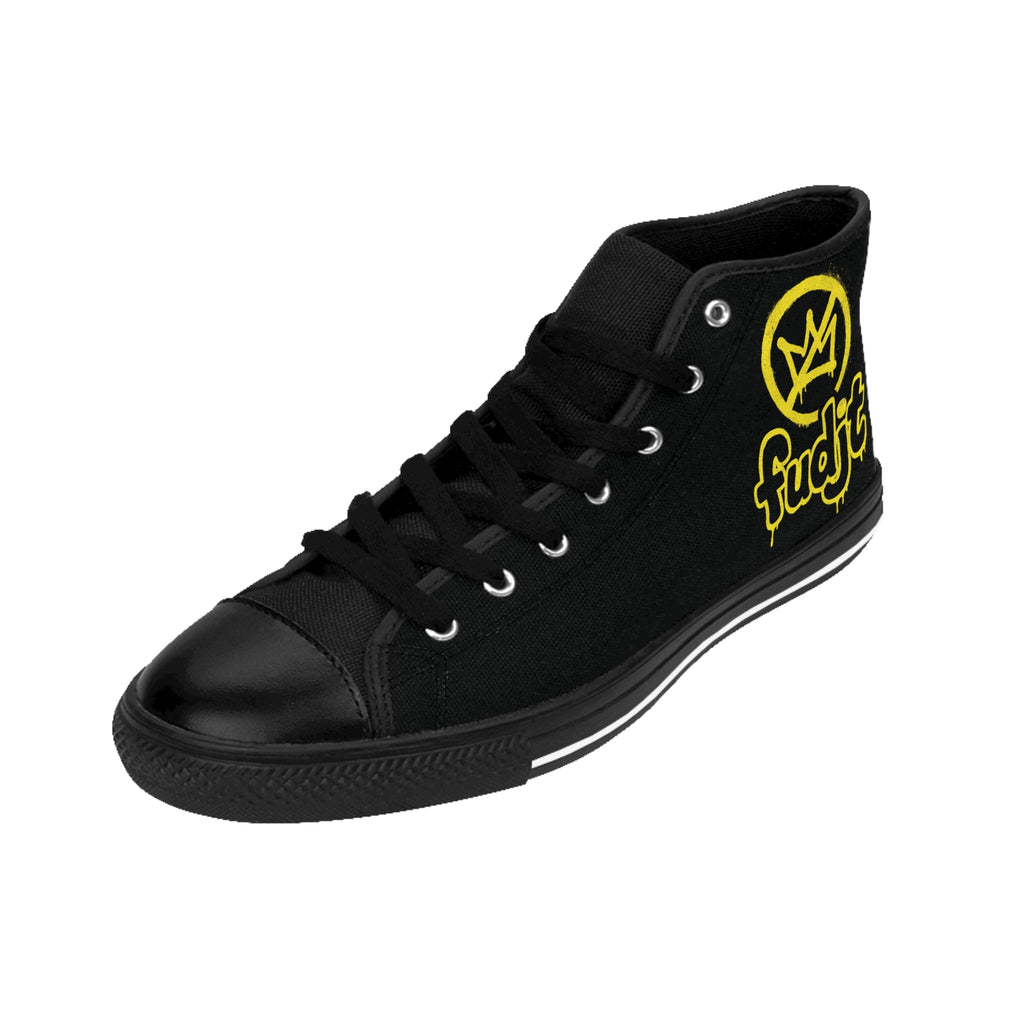 Black Golden fudjt No Kings Street Style Sneakers | Men & Boys 3.75 High Top