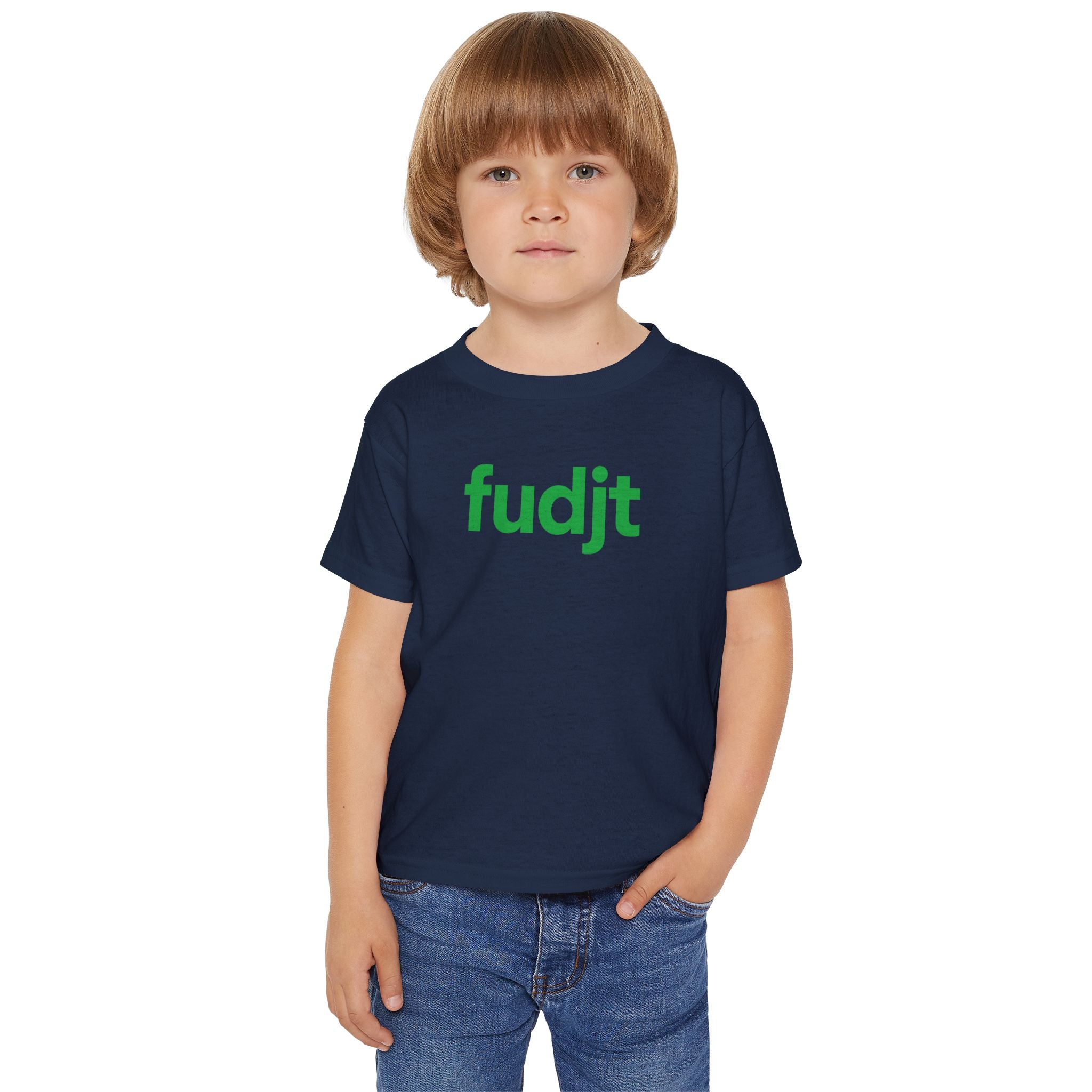 Toddler T-Shirt with Green Fudjt Design | 6 Colors
