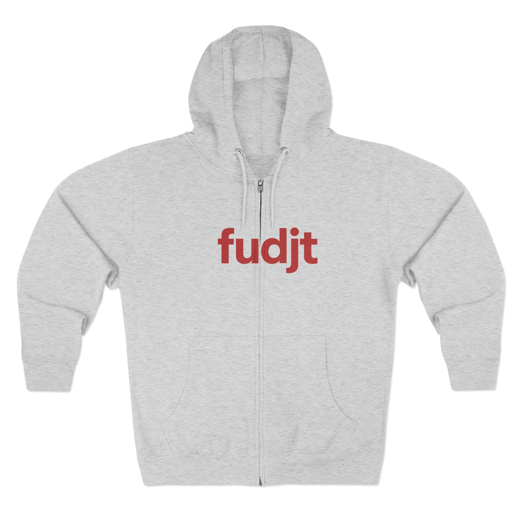 Zip Hoodie with Red fudjt Design | Cozy Everyday Comfort | 8 Colors