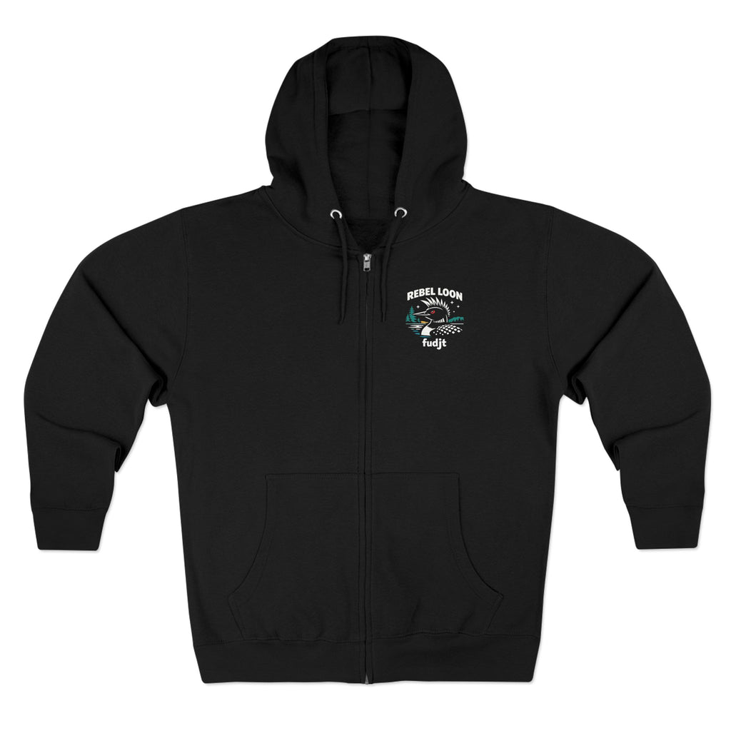 fudjt Rebel Loon Naturescape Zip Hoodie | Front & Back Graphic | 5 Colors