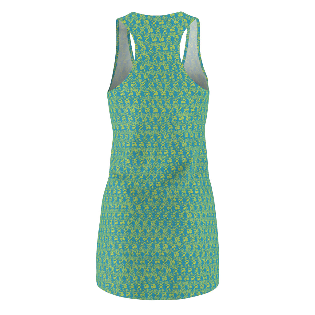 Turquoise Golden fudjt No Kings 1.25 Chic Racerback Dress