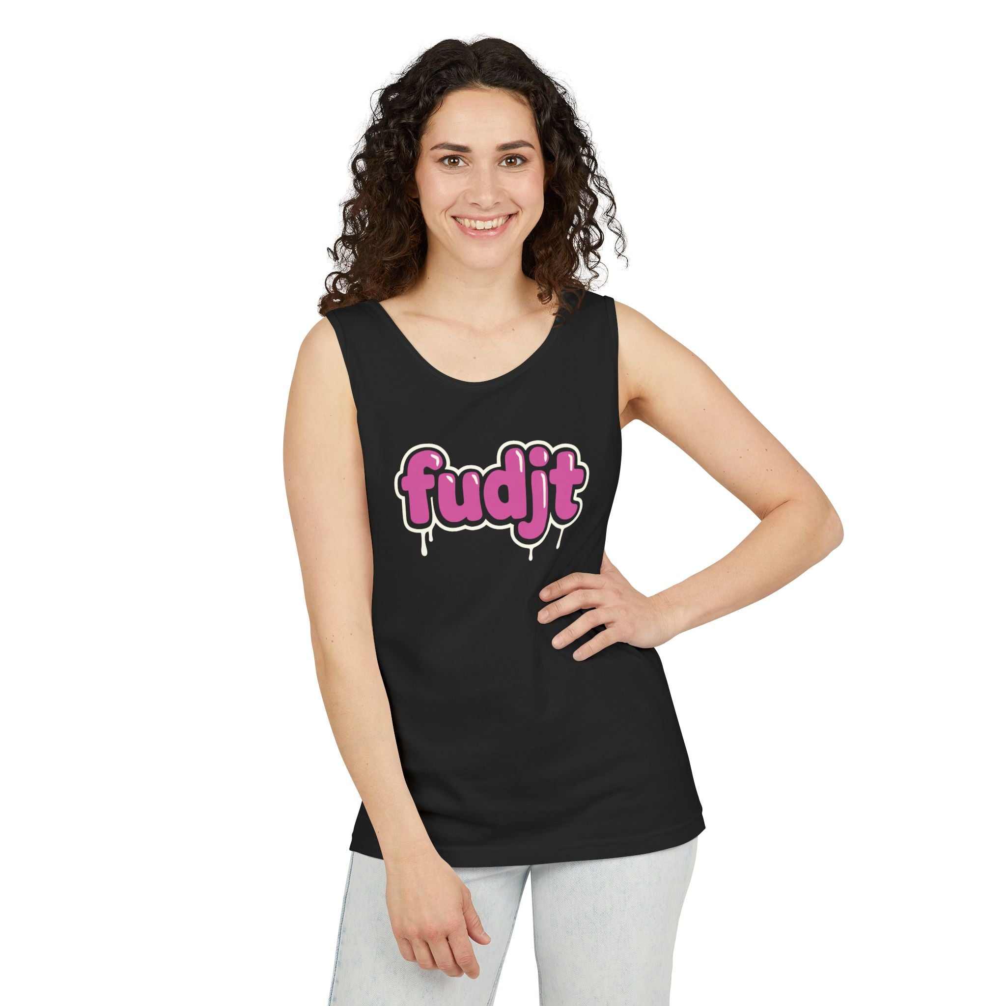 Pink Drip fudjt Long Tank Top | 16 Colors