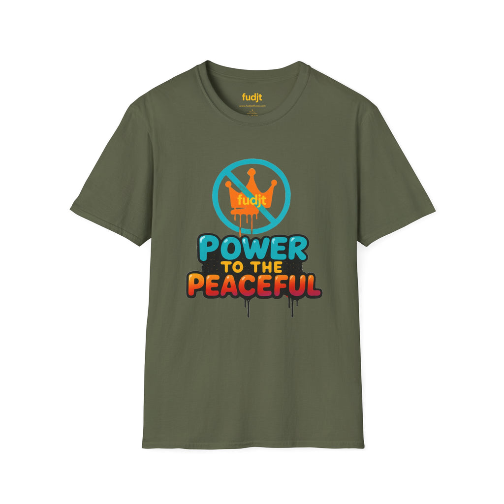 fudjt No Kings Power To The Peaceful Tee | 10 Colors