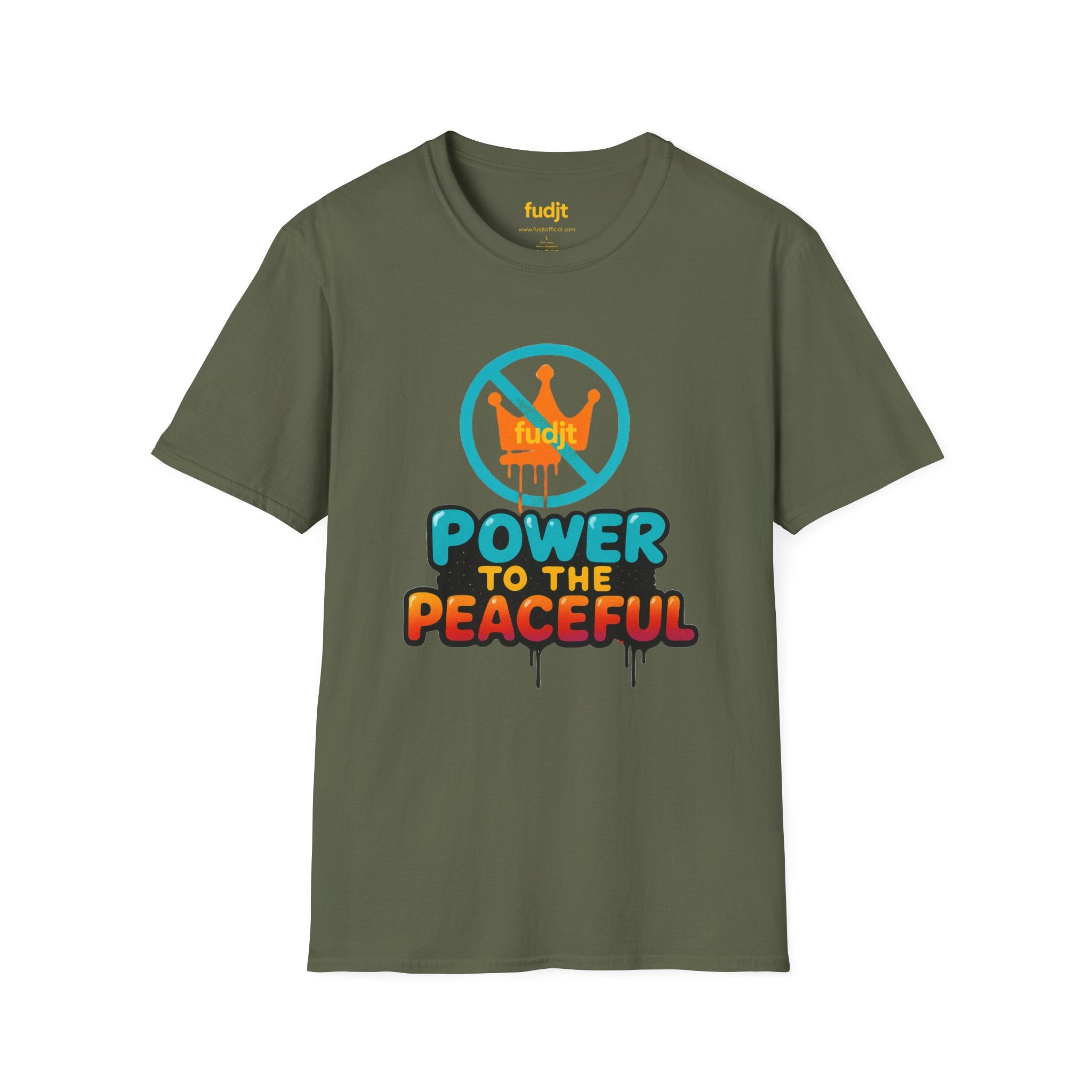 fudjt No Kings Power To The Peaceful Tee | 10 Colors