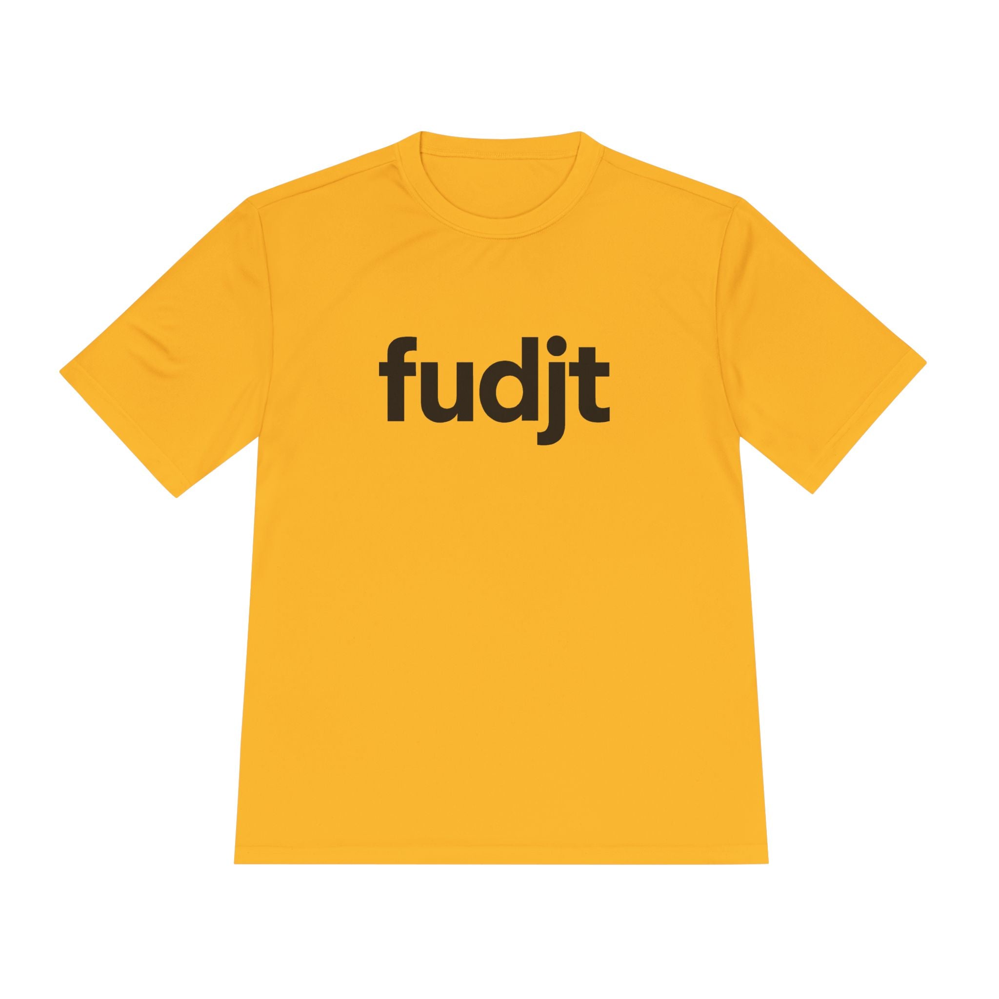 Black fudjt design Moisture Wicking Performance Tee | 12 Colors - view 4 - Gold