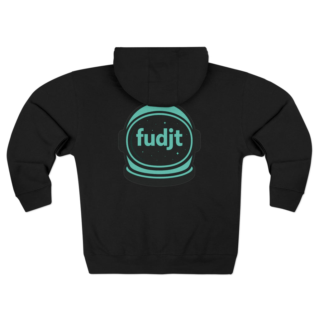 Zip Hoodie with Green Space fudjt | Front & Back Graphic | 9 Colors