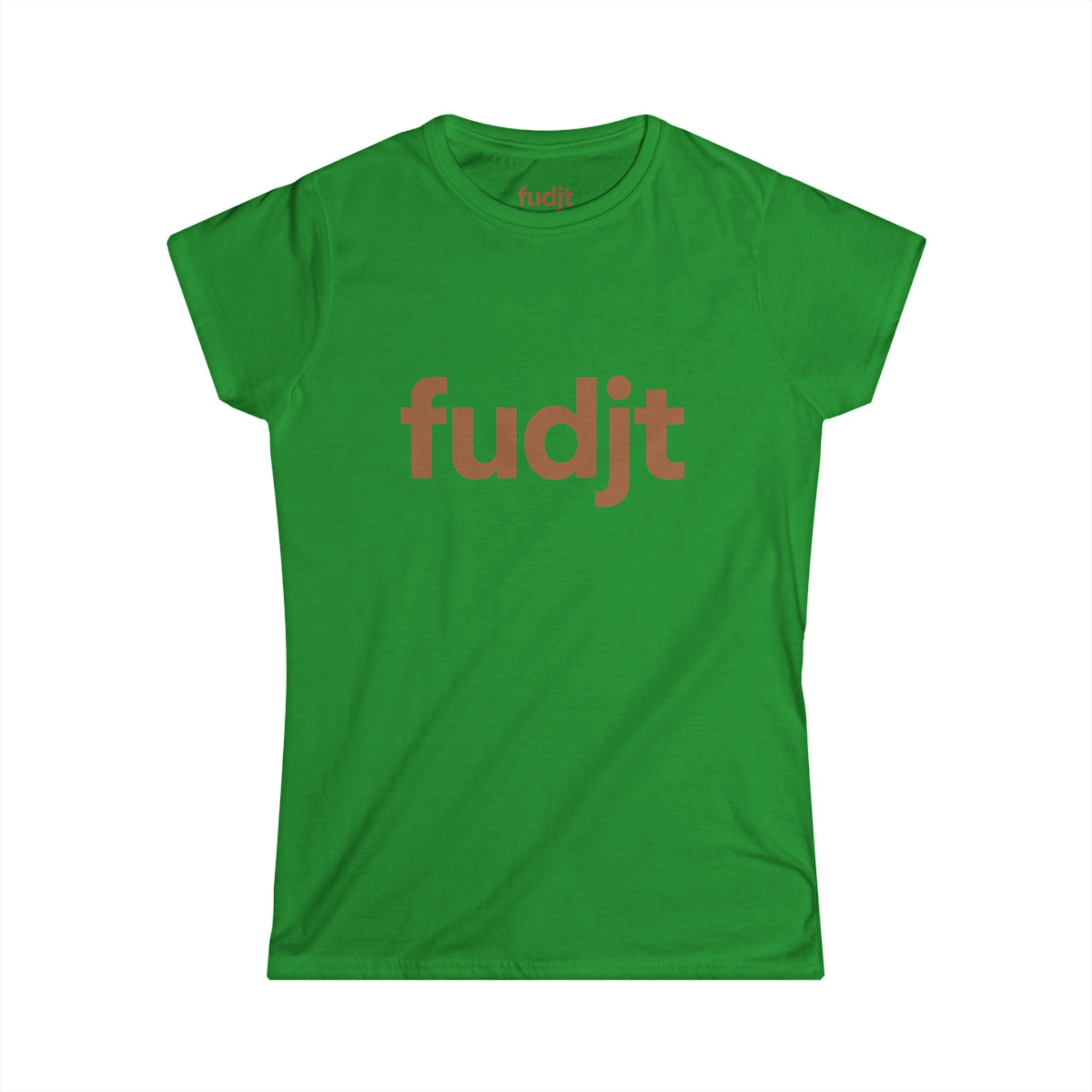 Women's Brown fudjt logo Comfy Stylie Tee | 12 Colors