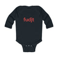 fudjt Baby - Long Sleeve Bodysuit with Red logo - Cute Onesie | 6 Colors