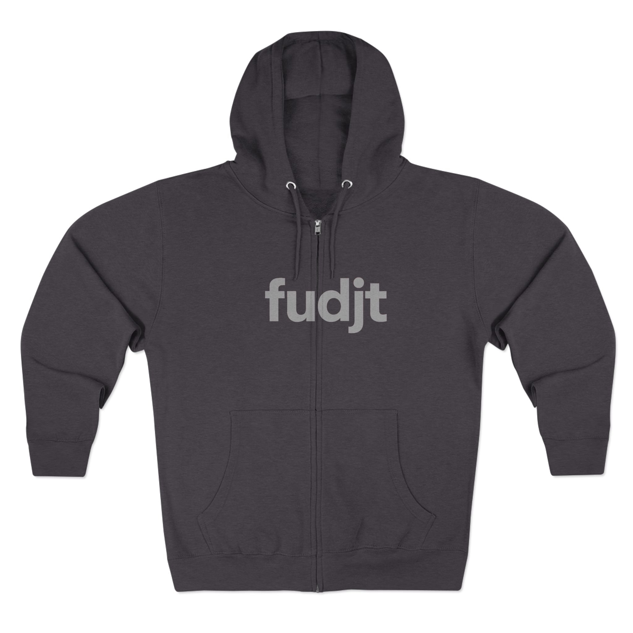Zip Hoodie with Gray fudjt Design | Cozy Everyday Comfort | 8 Colors