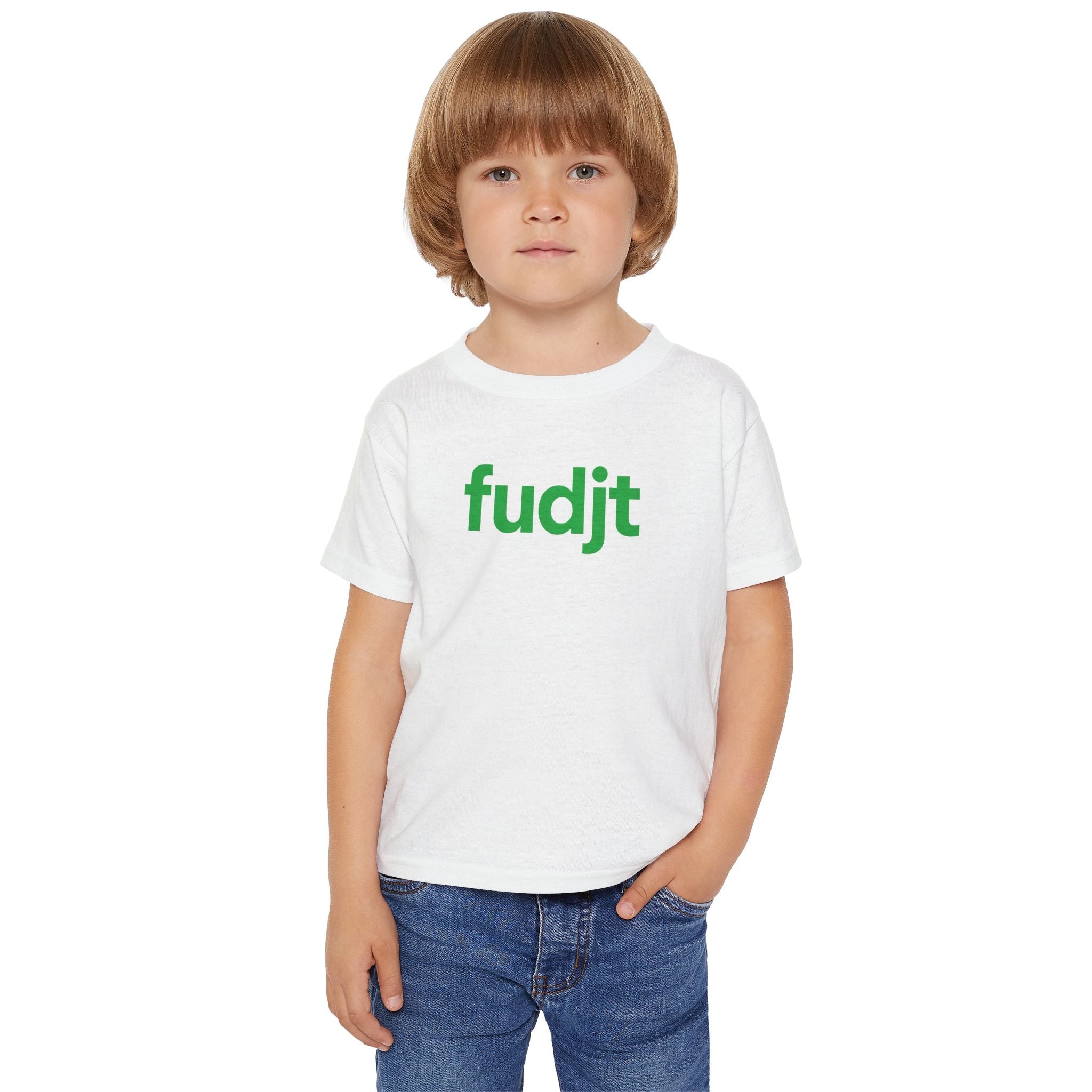 Toddler T-Shirt with Green Fudjt Design | 6 Colors