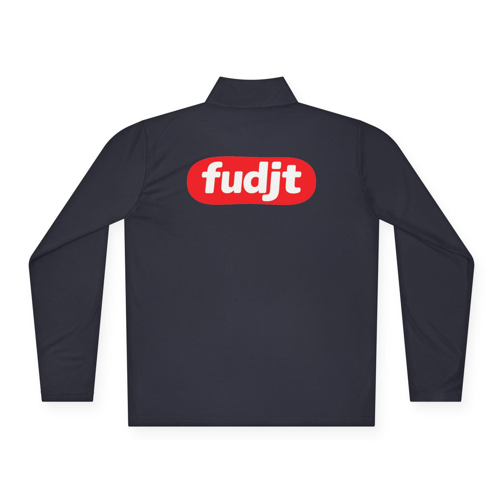 fudjt Anti-Supremacy Red Badge Quarter-Zip Performance Pullover | Bold Backside | 7 Colors