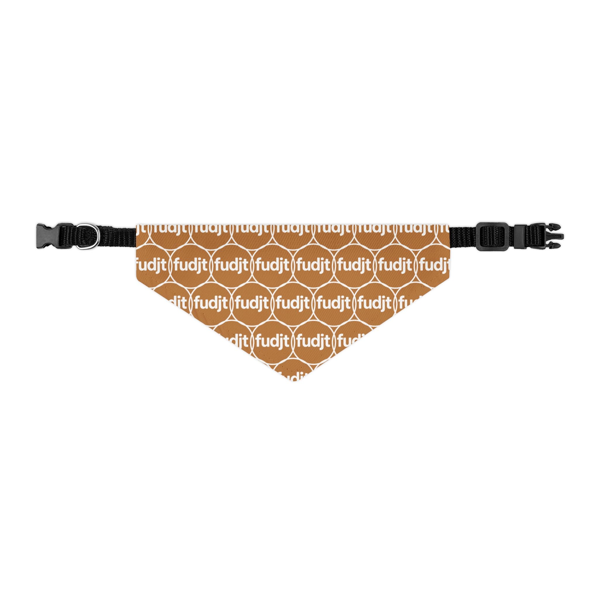 Light Brown fudjt Unbroken Chain 1.25  Bandana Collar for Dogs, Cats & More | 4 Sizes
