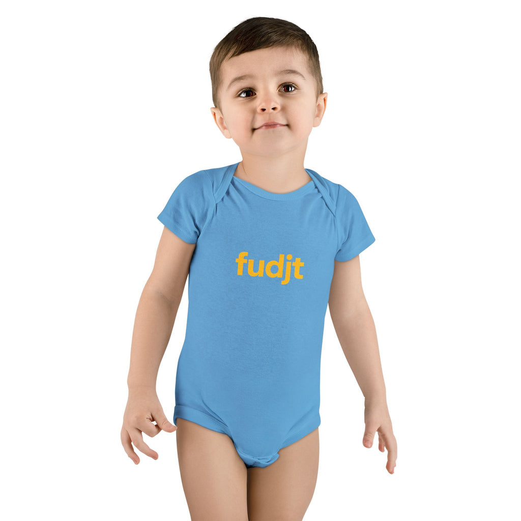 Gold fudjt Logo Baby Onesie | 4 Colors