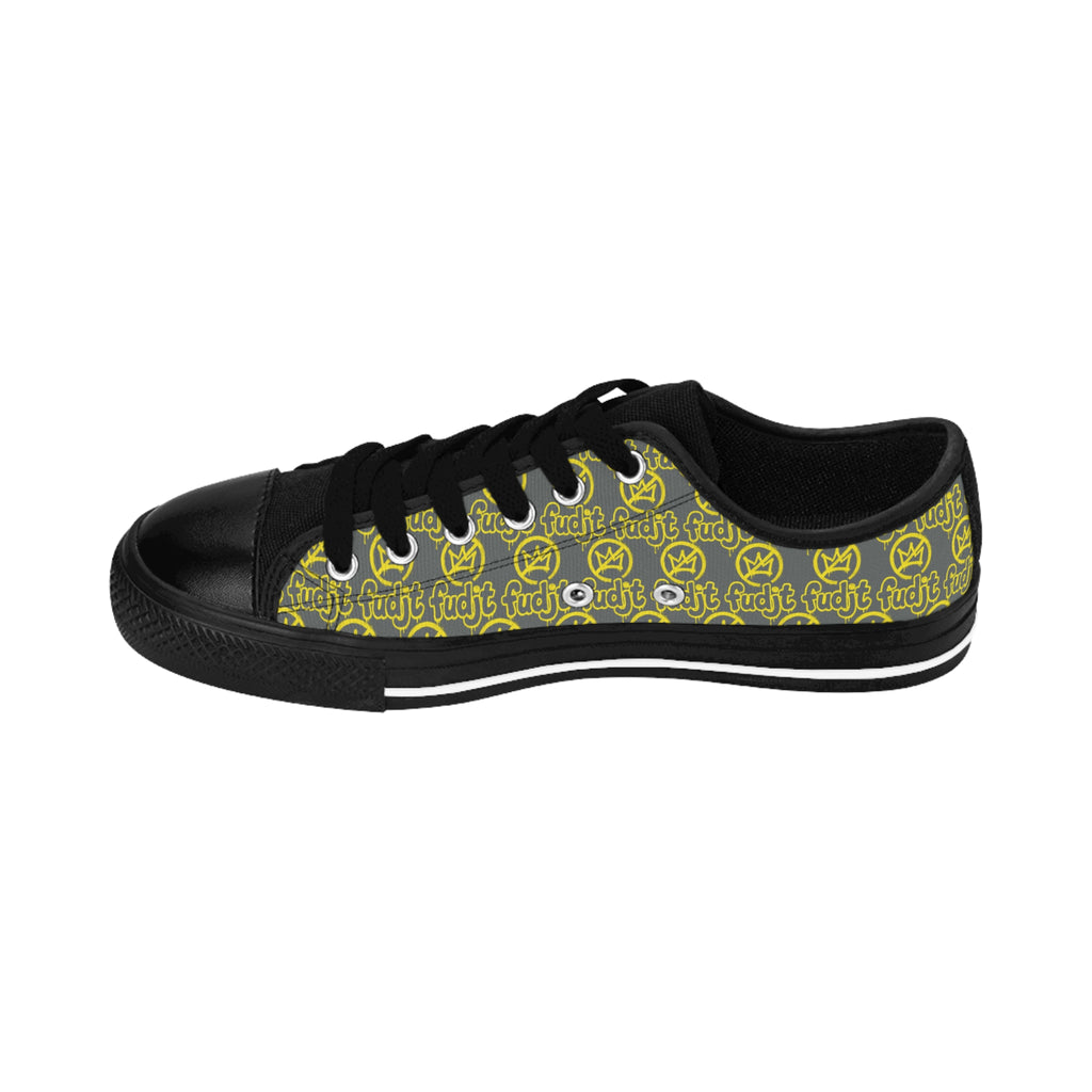 Dark Gray Golden fudjt No Kings Street Style Sneakers | Women & Girls All Over 1 Low Top