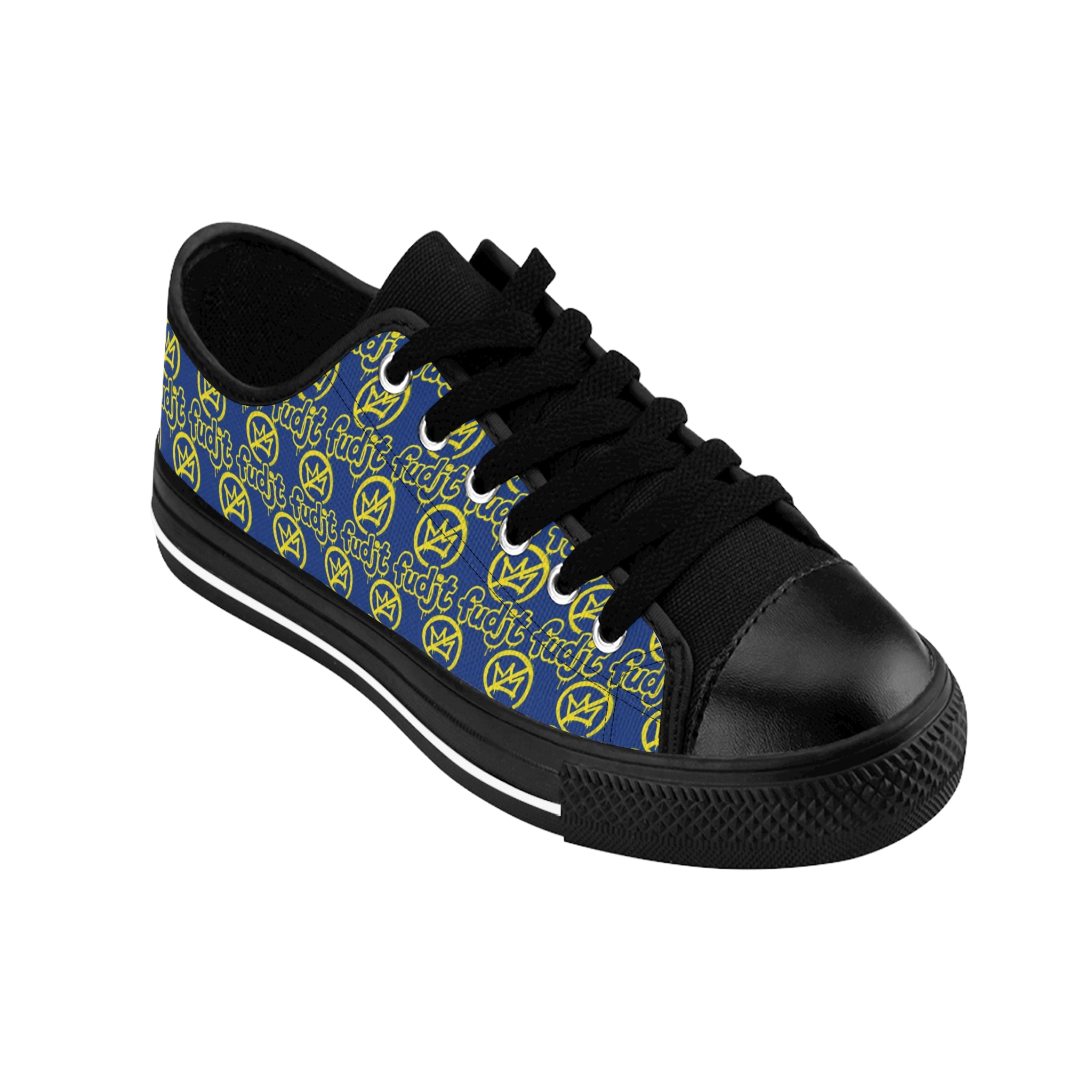 Dark Blue Golden fudjt No Kings Street Style Sneakers | Women & Girls All Over 1 Low Top