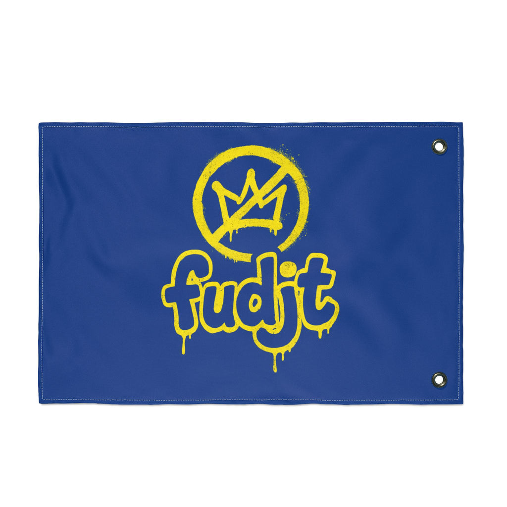 Golden fudjt No Kings Dark Blue Flag | 3 Sizes
