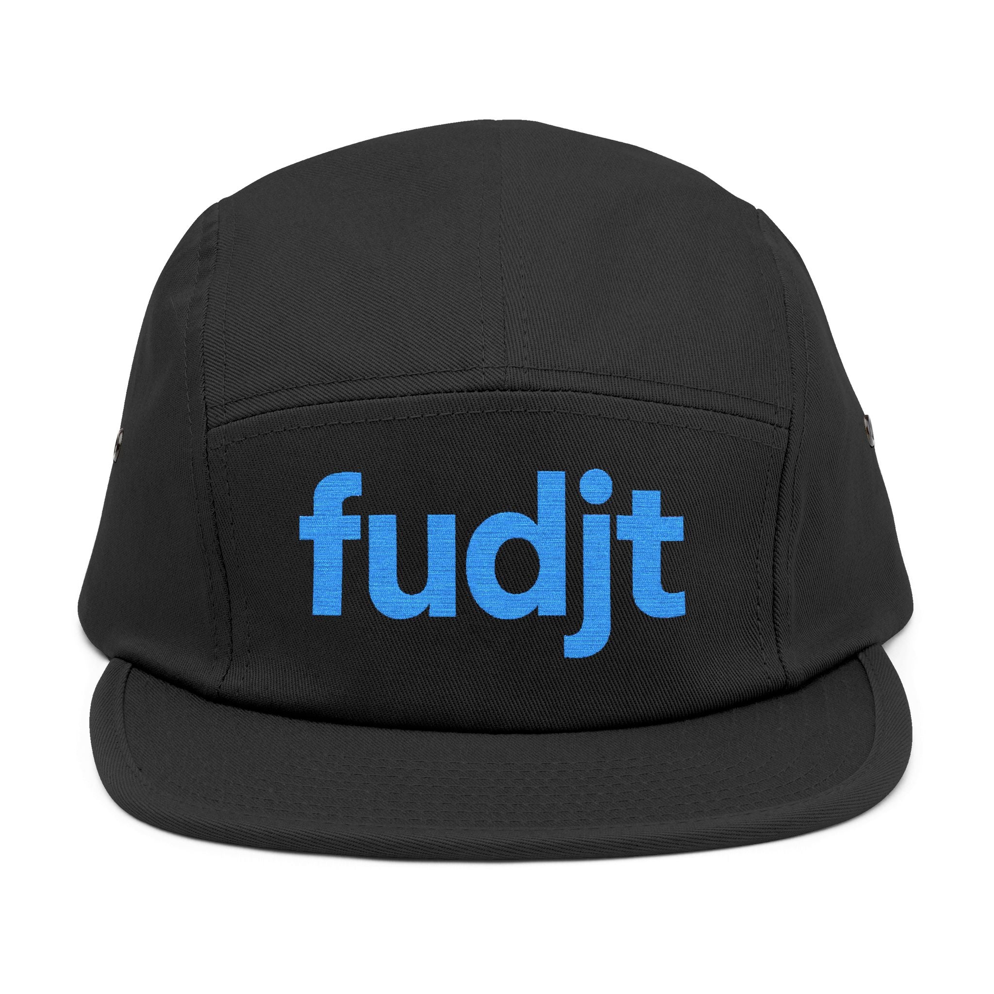Embroidered 5 Panel Cap - Turquoise fudjt Logo - 6 Colors