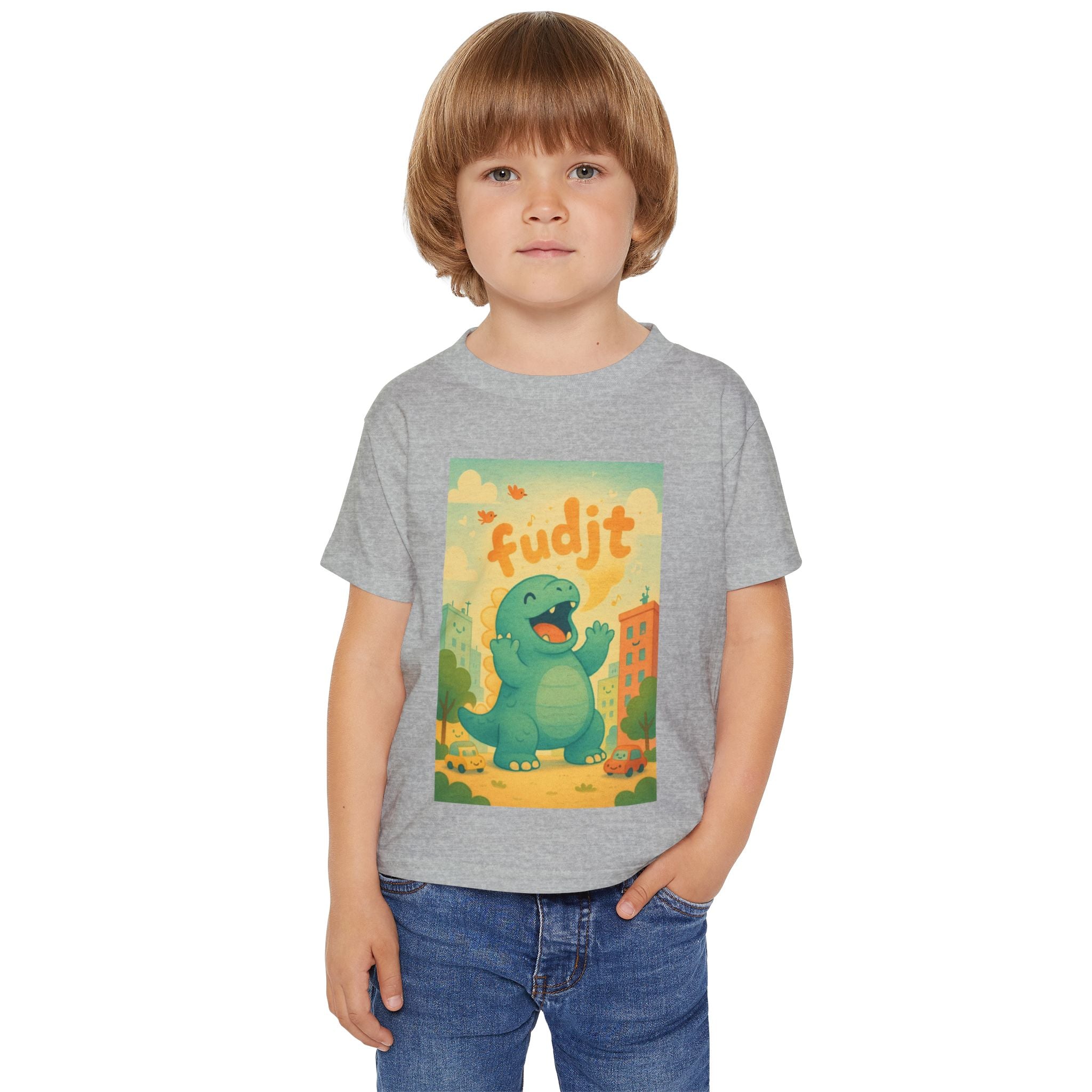 fudjt Toddler Tee with Dino Joy Design | 6 Colors