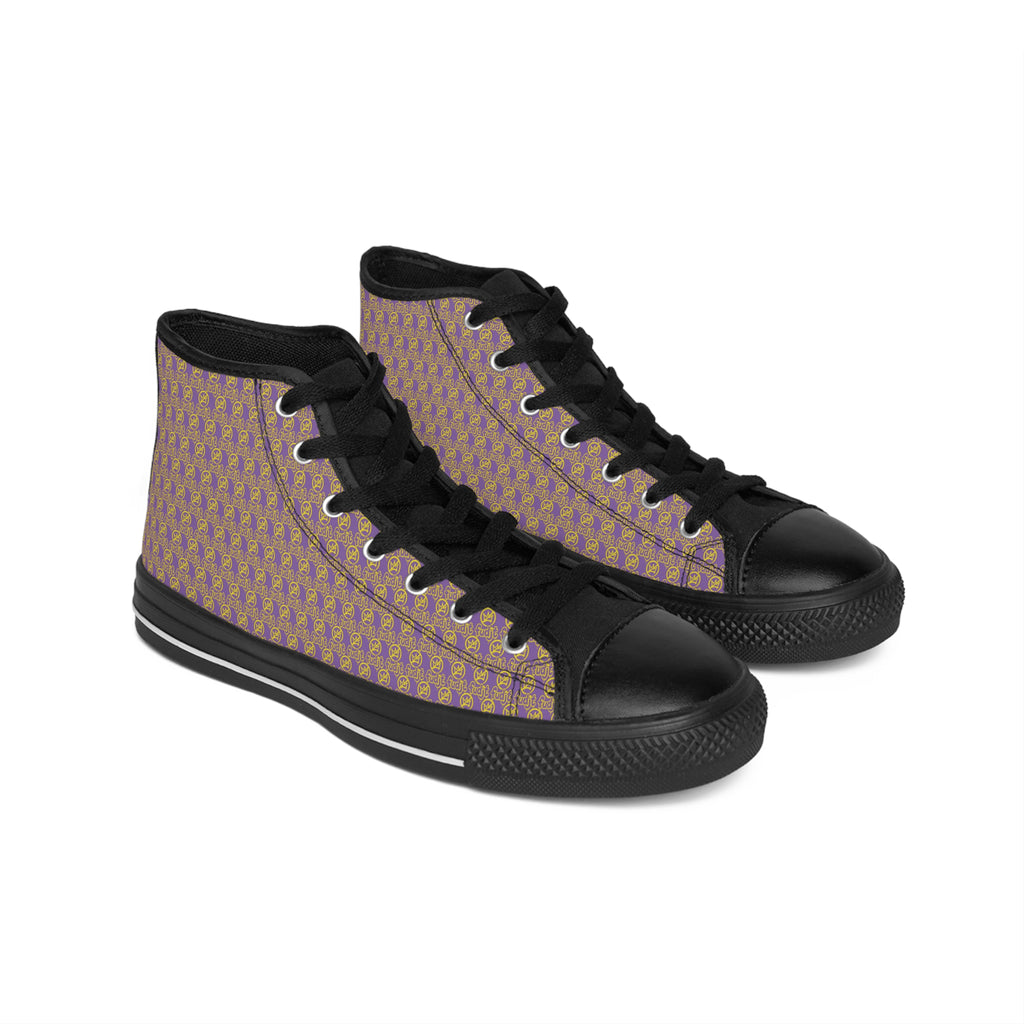 Light Purple Golden fudjt No Kings Street Style Sneakers | Men & Boys .5 High Top