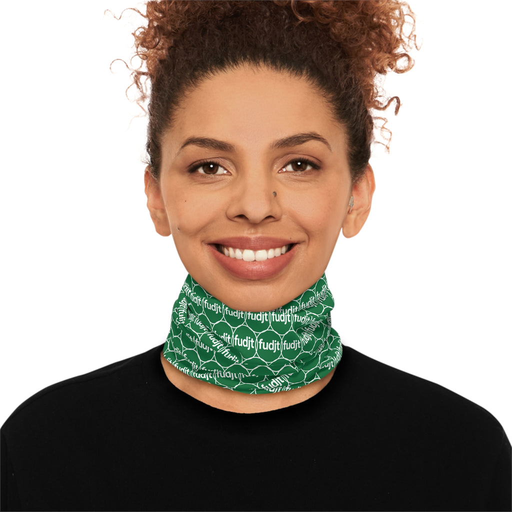 Dark Green & White fudjt Unbroken Chain 1.25 Neck Gaiter
